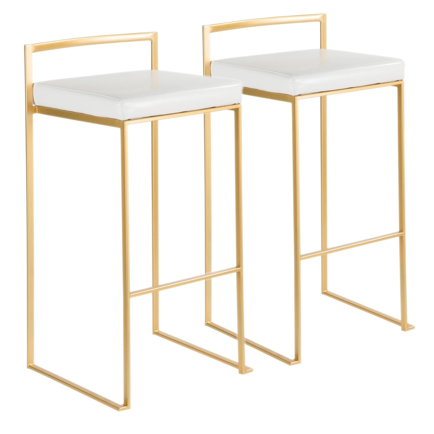 Majestic Office Furniture Stacker 30" Fixed-Height Barstool - Set of 2
