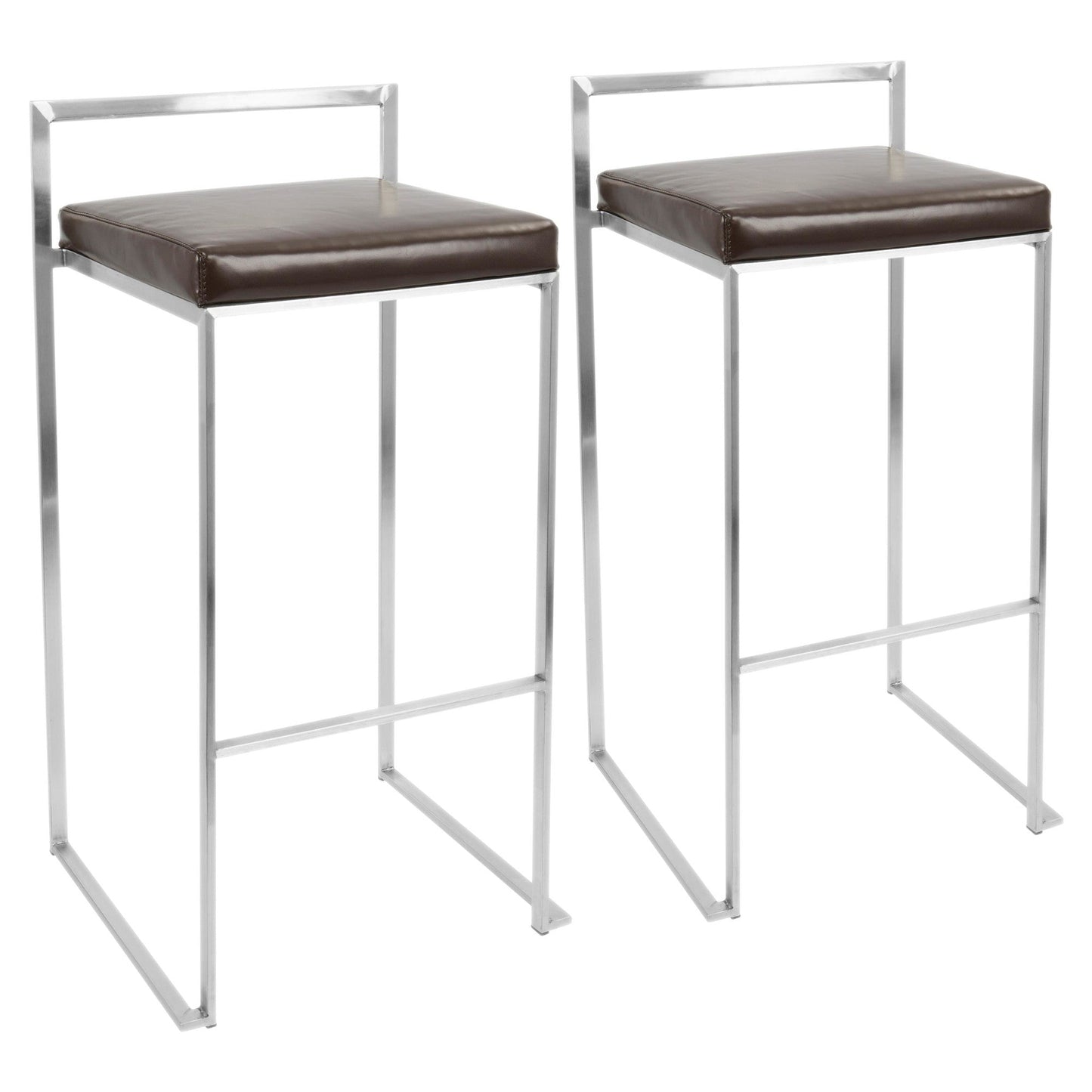 Majestic Office Furniture Stacker 30" Fixed-Height Barstool - Set of 2