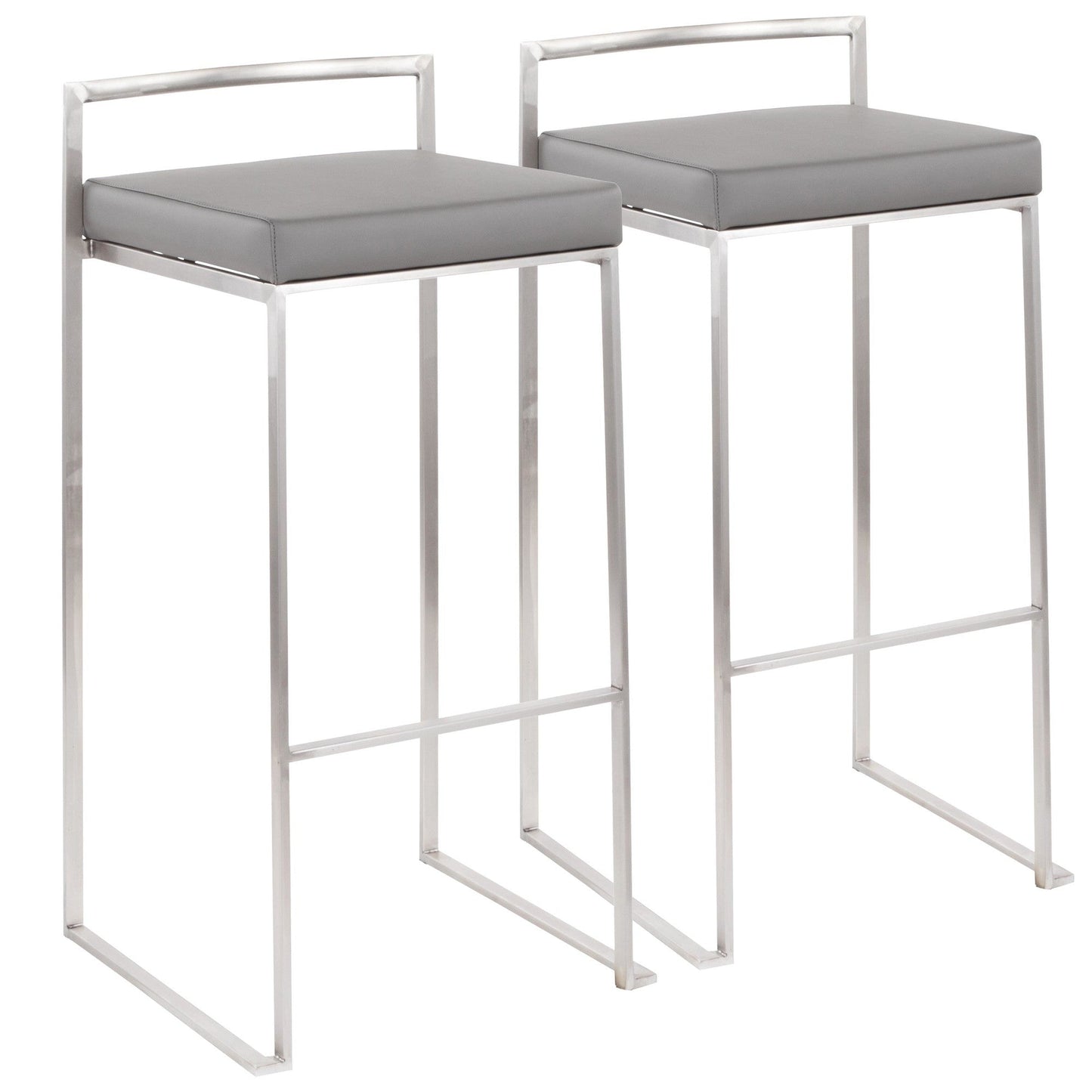 Majestic Office Furniture Stacker 30" Fixed-Height Barstool - Set of 2
