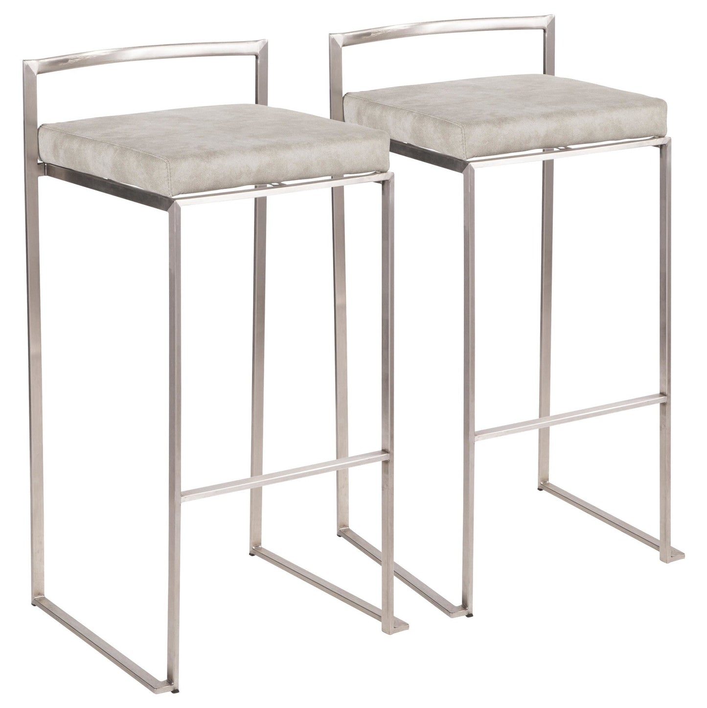 Majestic Office Furniture Stacker 30" Fixed-Height Barstool - Set of 2