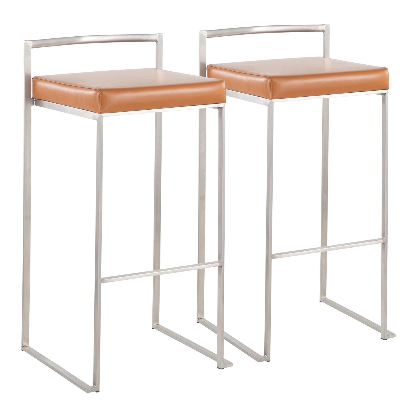 Majestic Office Furniture Stacker 30" Fixed-Height Barstool - Set of 2