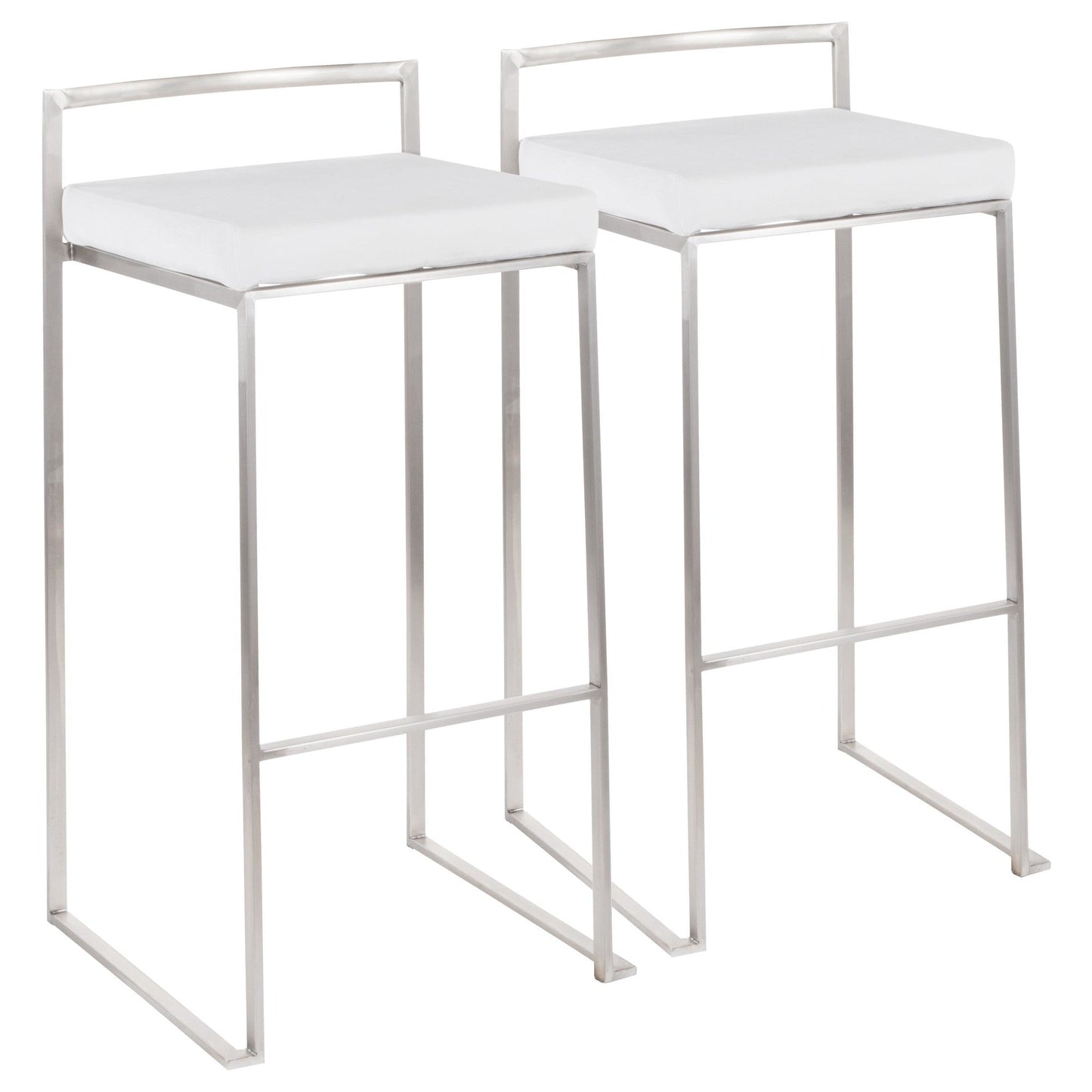 Majestic Office Furniture Stacker 30" Fixed-Height Barstool - Set of 2