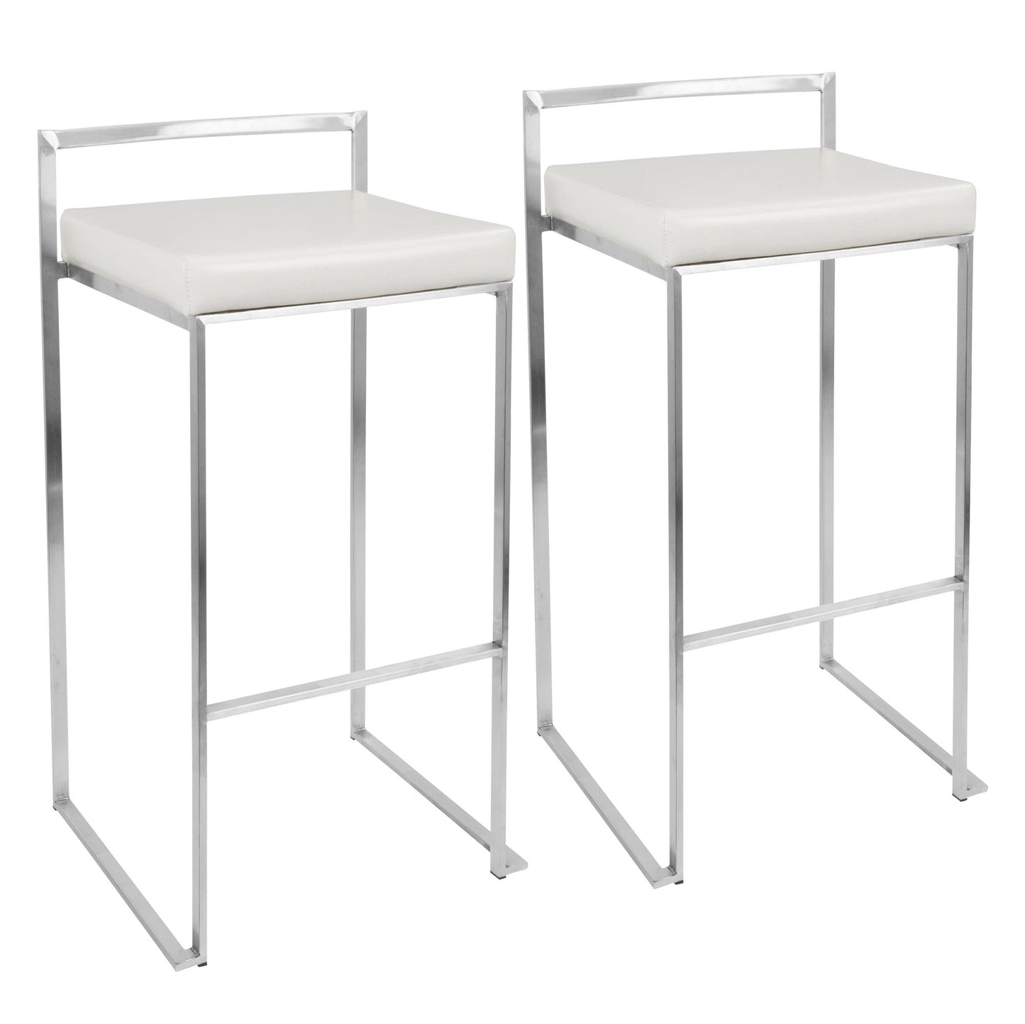 Majestic Office Furniture Stacker 30" Fixed-Height Barstool - Set of 2