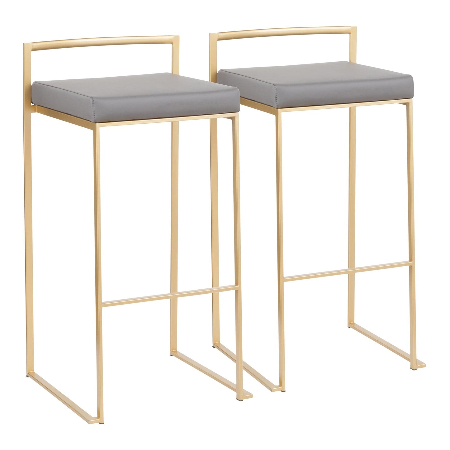Majestic Office Furniture Stacker 30" Fixed-Height Barstool - Set of 2