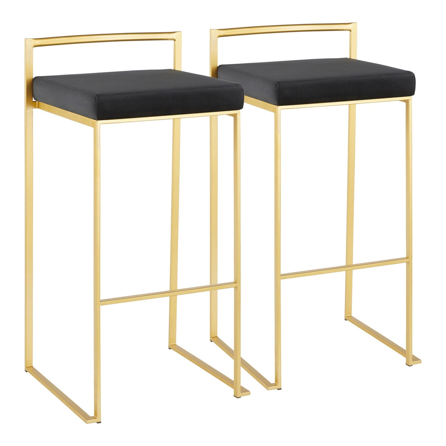 Majestic Office Furniture Stacker 30" Fixed-Height Barstool - Set of 2