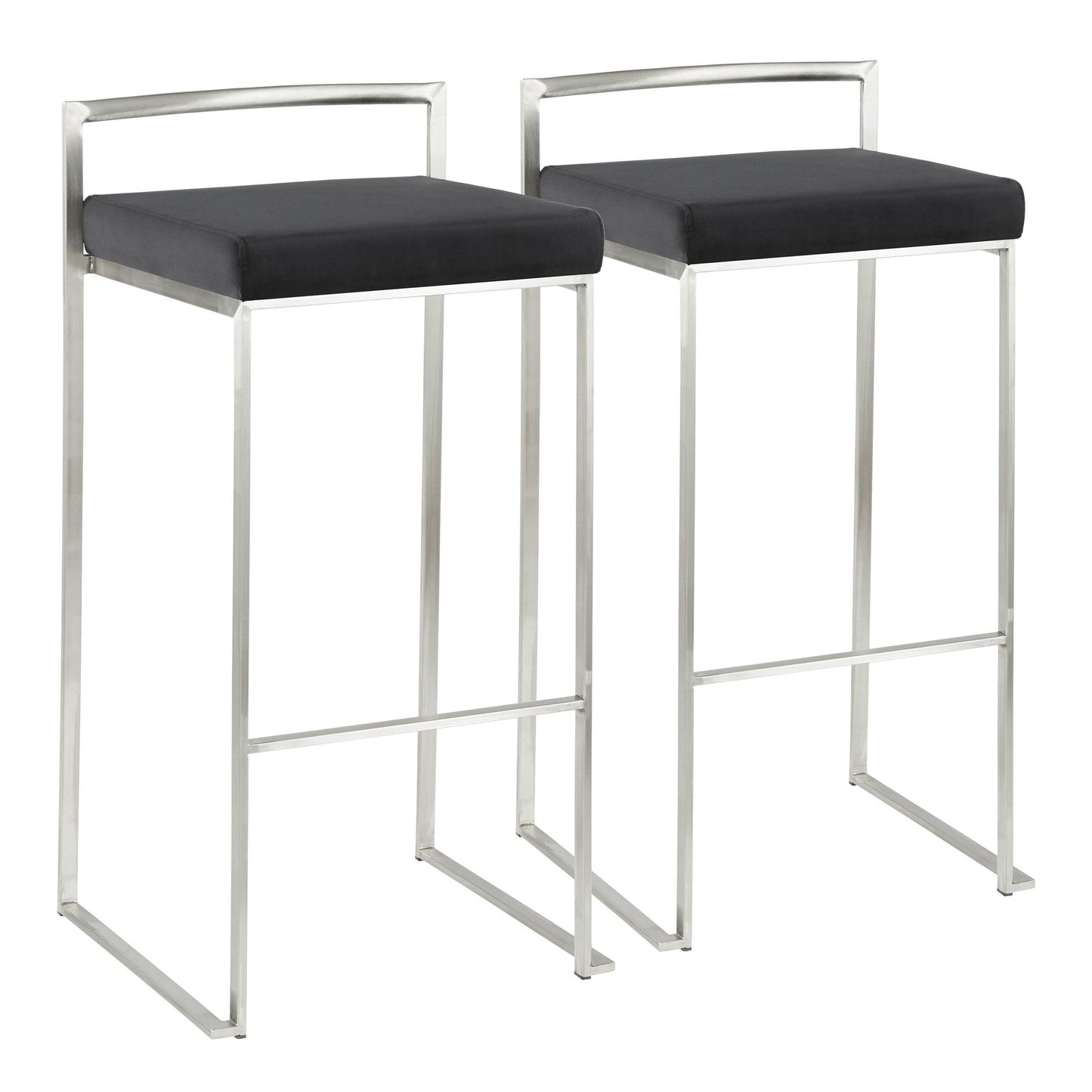 Majestic Office Furniture Stacker 30" Fixed-Height Barstool - Set of 2