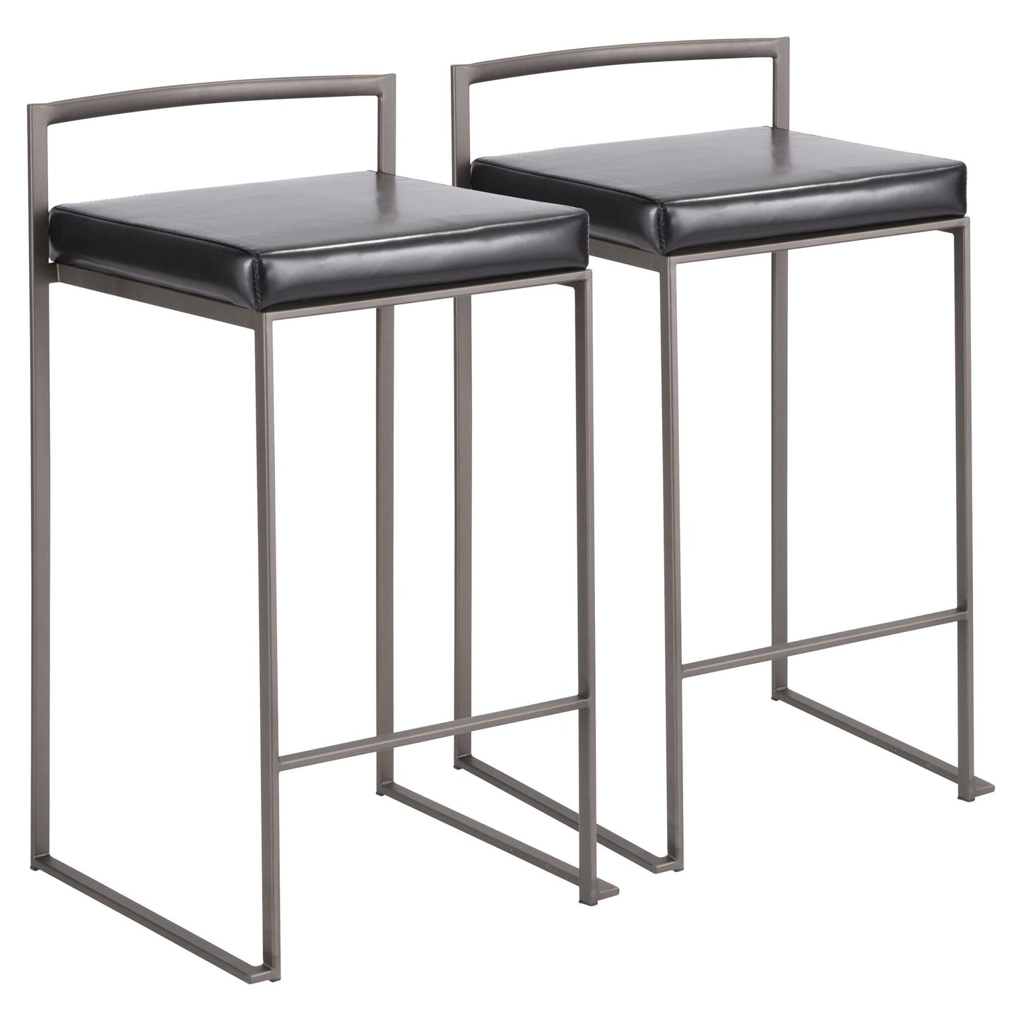 Majestic Office Furniture Stacker 26" Fixed-Height Counter Stool - Set of 2