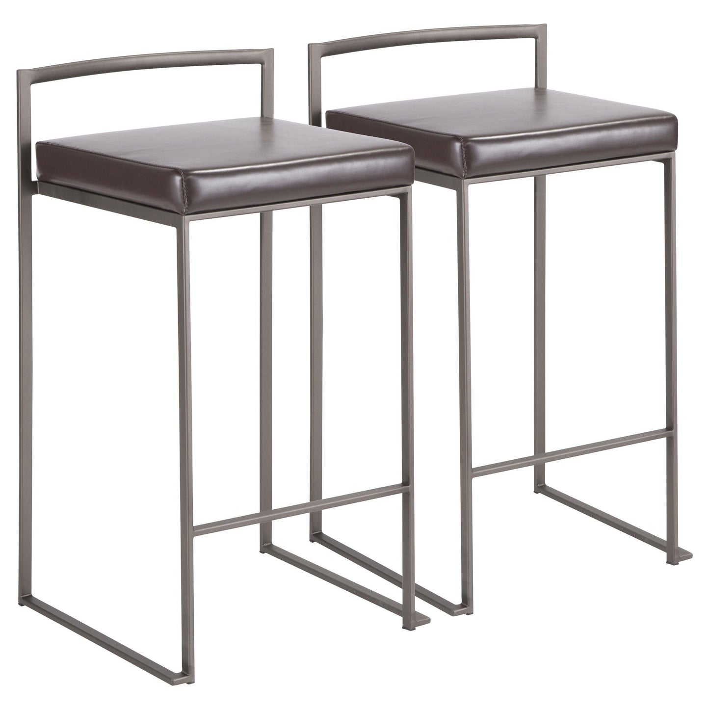 Majestic Office Furniture Stacker 26" Fixed-Height Counter Stool - Set of 2