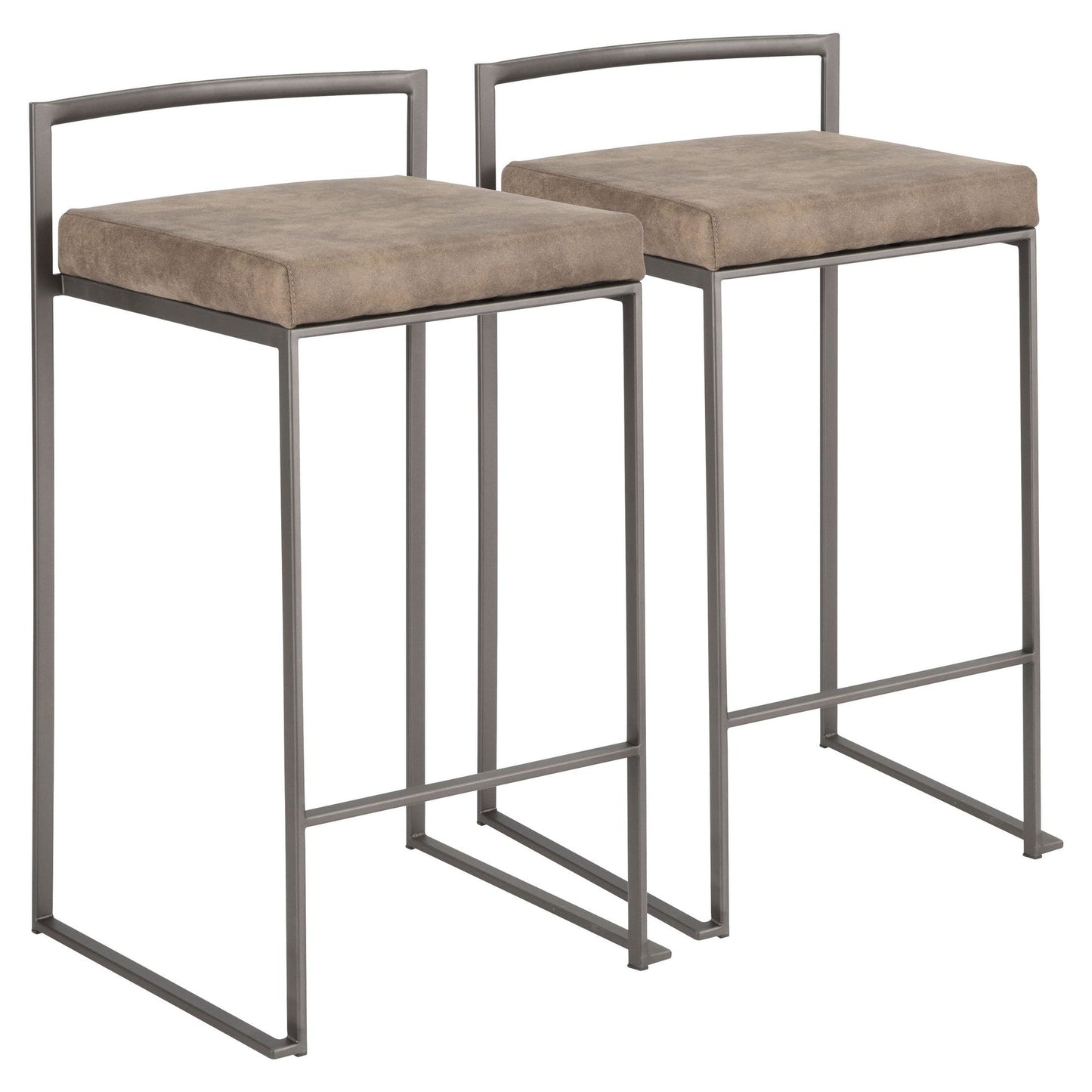 Majestic Office Furniture Stacker 26" Fixed-Height Counter Stool - Set of 2