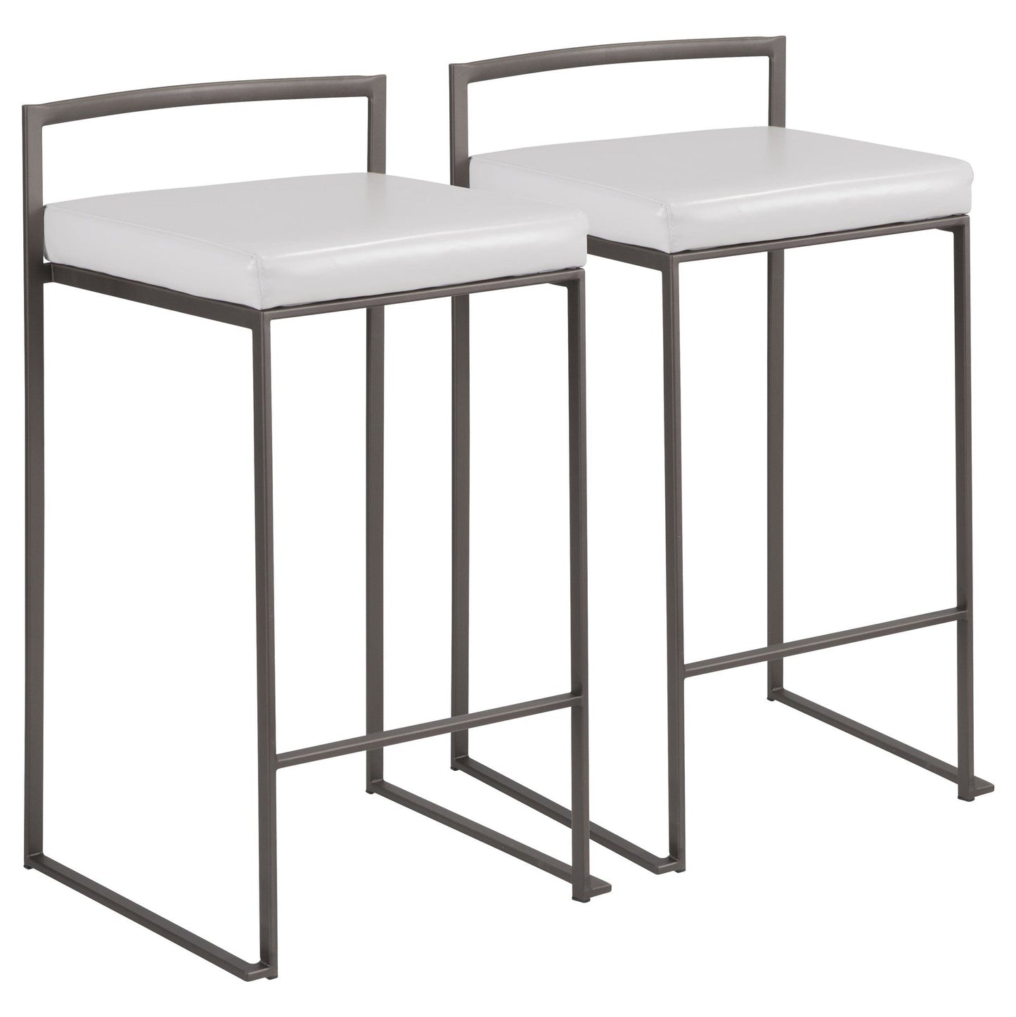 Majestic Office Furniture Stacker 26" Fixed-Height Counter Stool - Set of 2