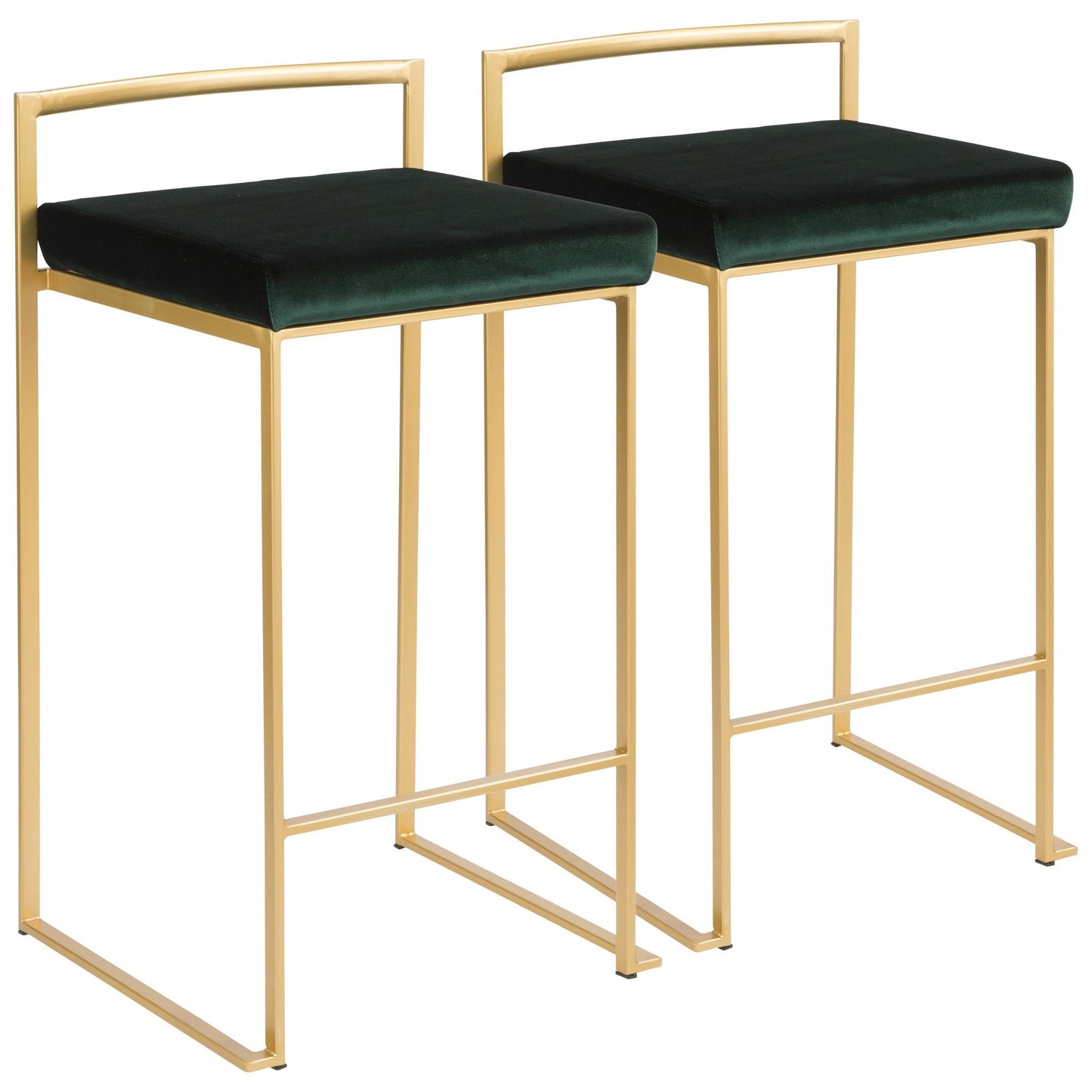 Majestic Office Furniture Stacker 26" Fixed-Height Counter Stool - Set of 2