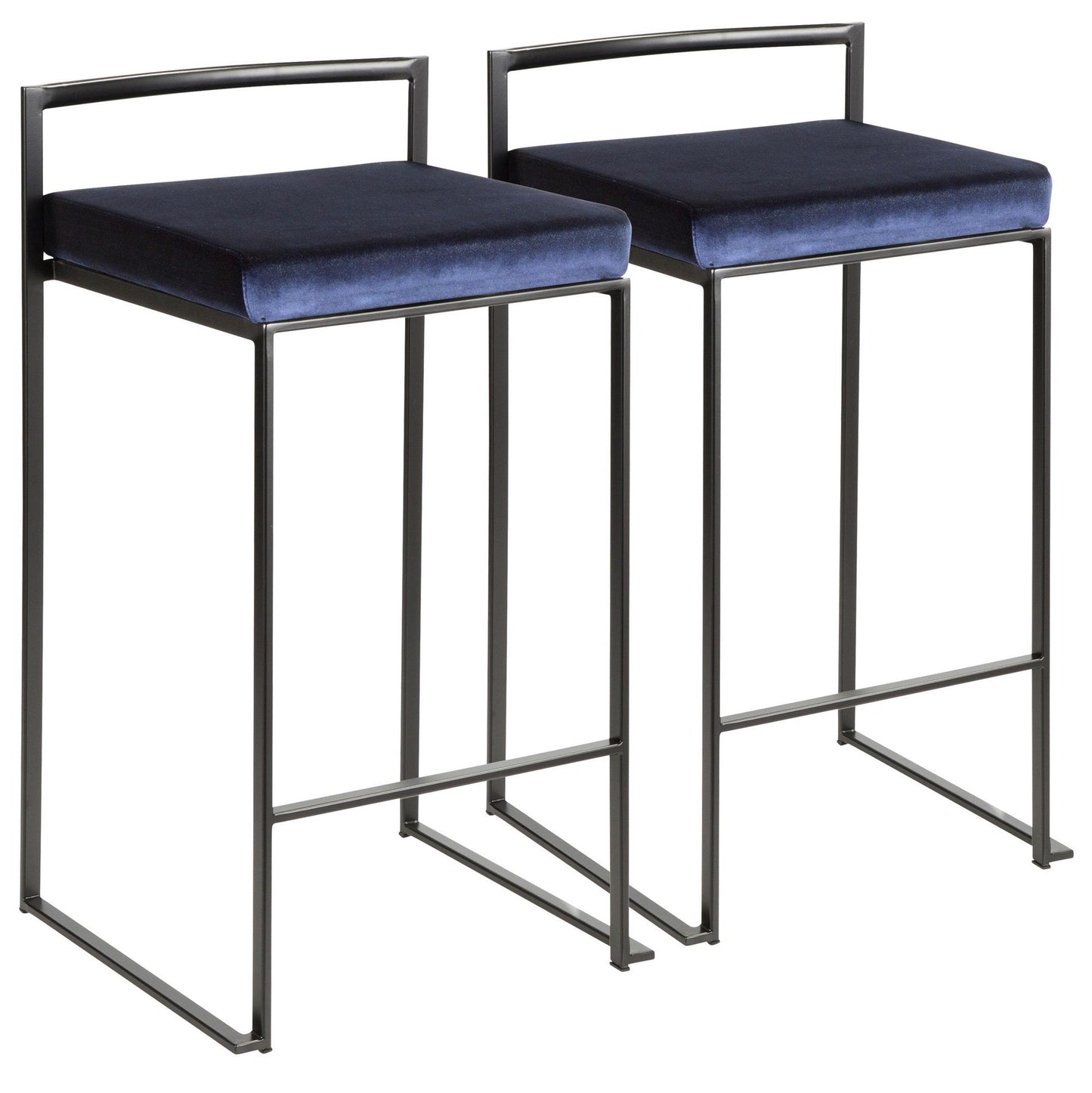 Majestic Office Furniture Stacker 26" Fixed-Height Counter Stool - Set of 2