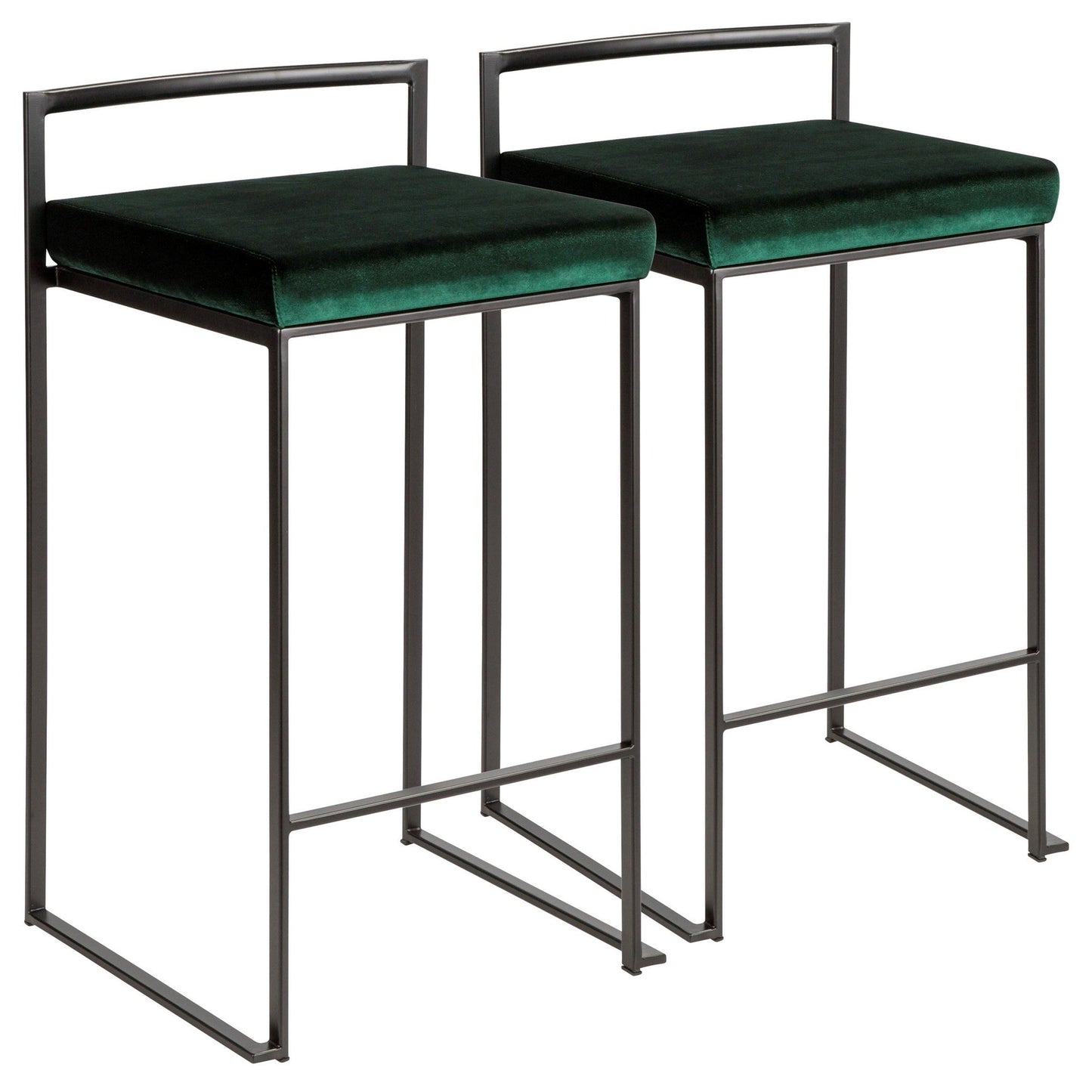 Majestic Office Furniture Stacker 26" Fixed-Height Counter Stool - Set of 2