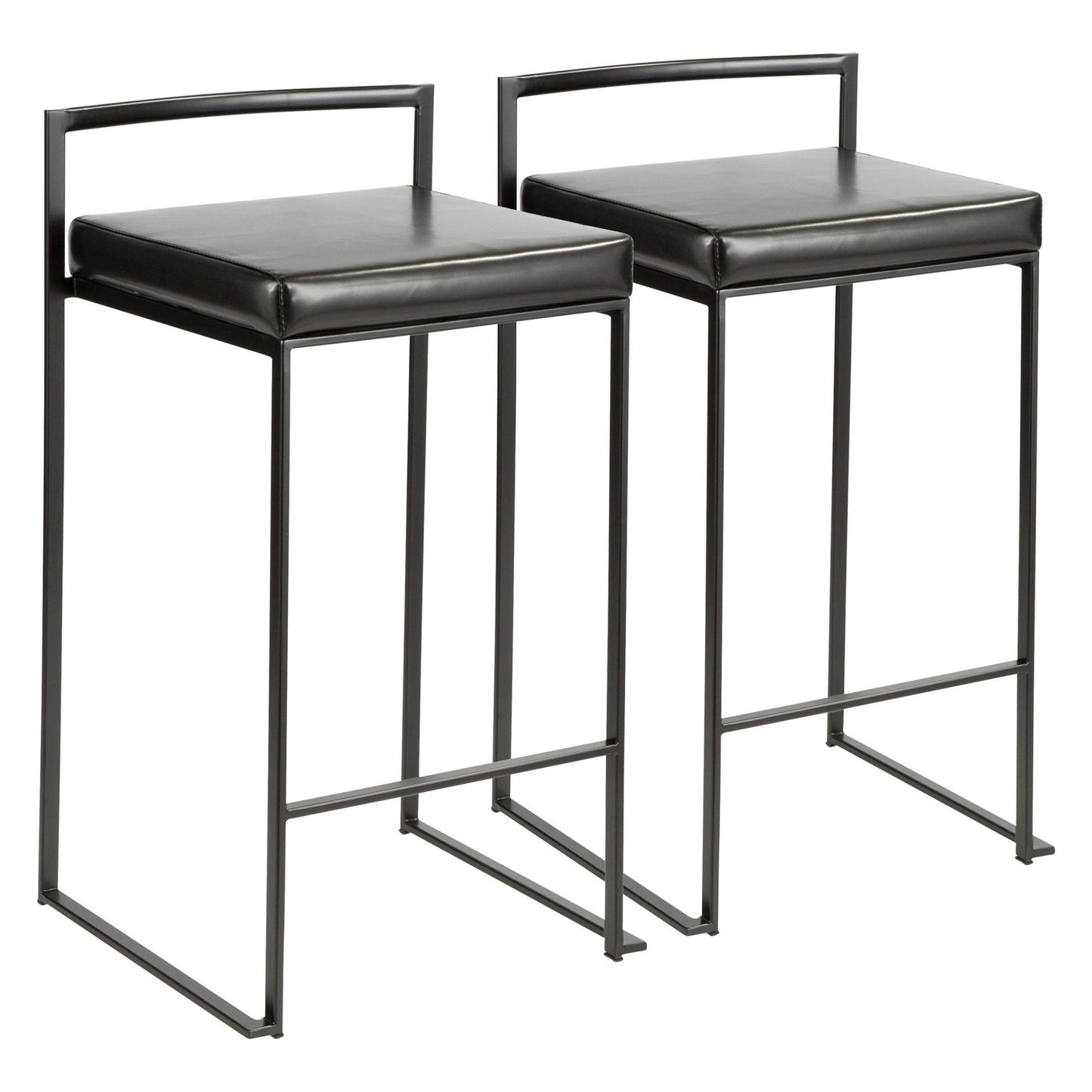 Majestic Office Furniture Stacker 26" Fixed-Height Counter Stool - Set of 2