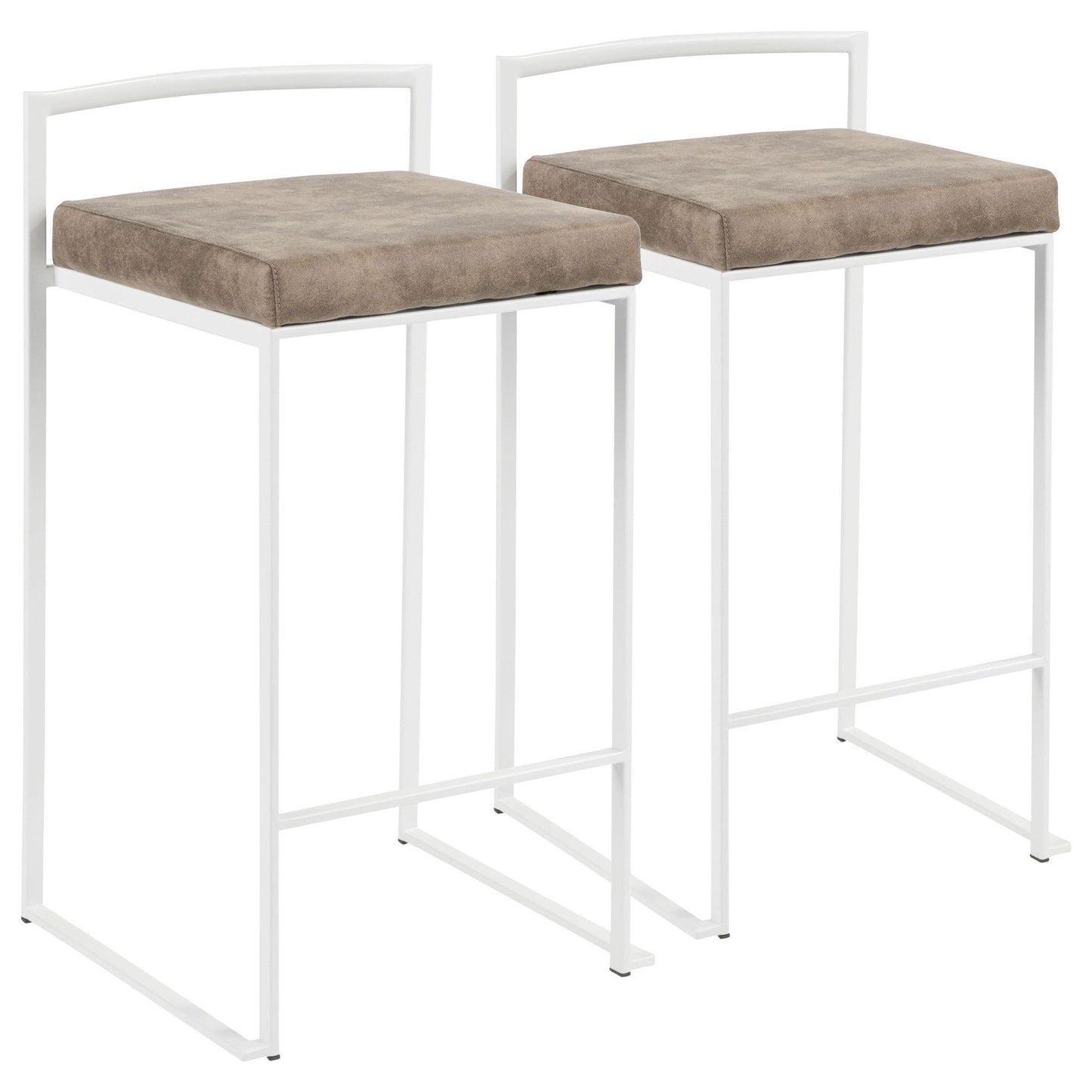 Majestic Office Furniture Stacker 26" Fixed-Height Counter Stool - Set of 2
