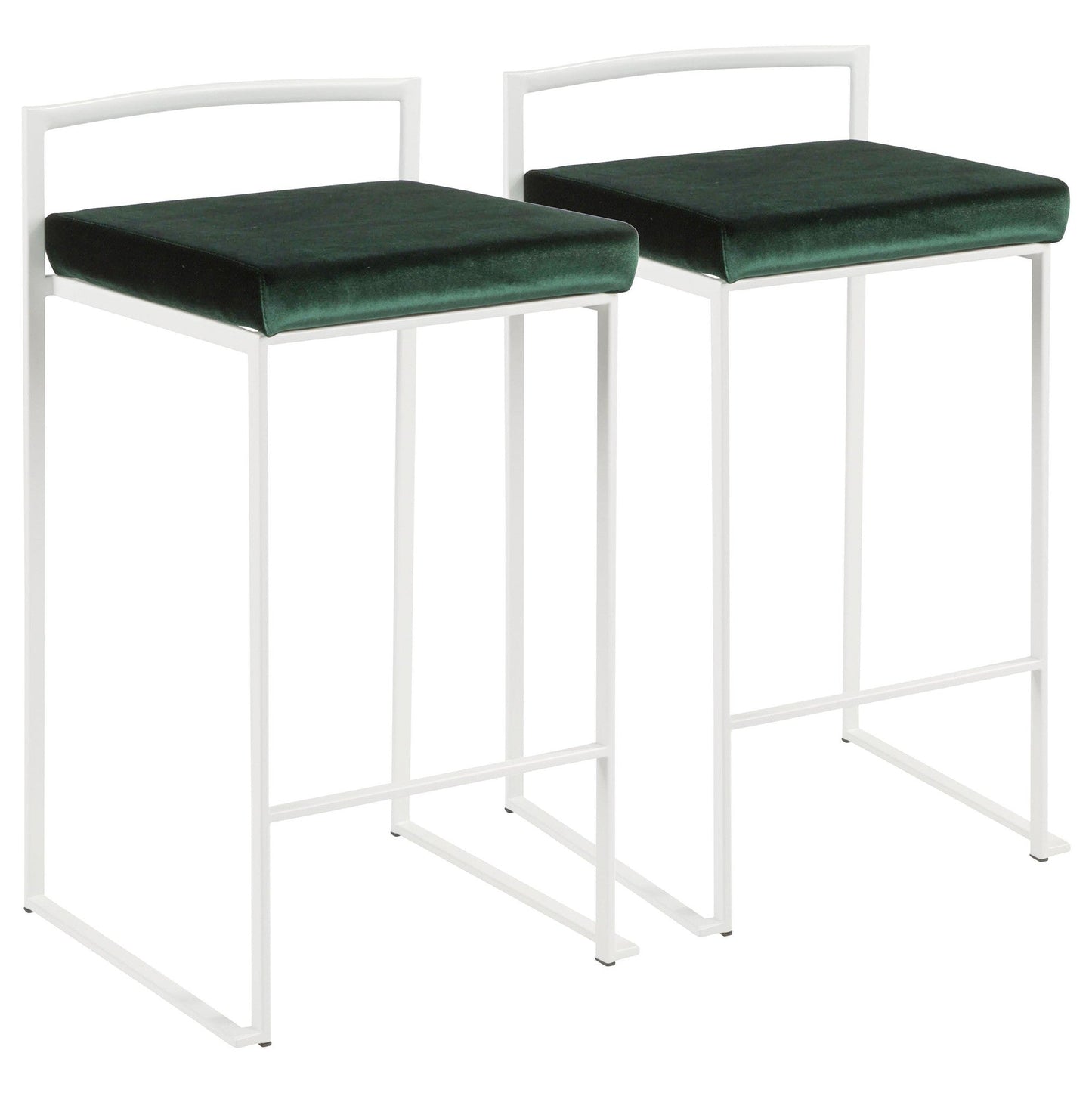 Majestic Office Furniture Stacker 26" Fixed-Height Counter Stool - Set of 2
