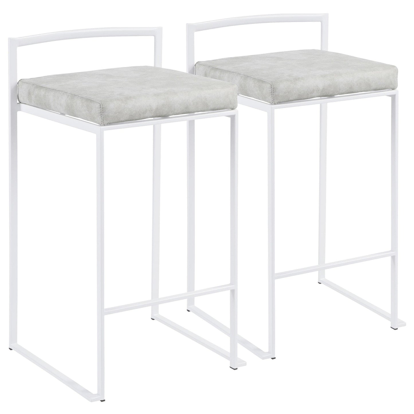 Majestic Office Furniture Stacker 26" Fixed-Height Counter Stool - Set of 2