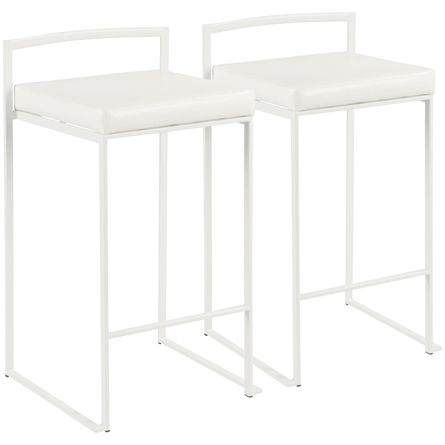 Majestic Office Furniture Stacker 26" Fixed-Height Counter Stool - Set of 2