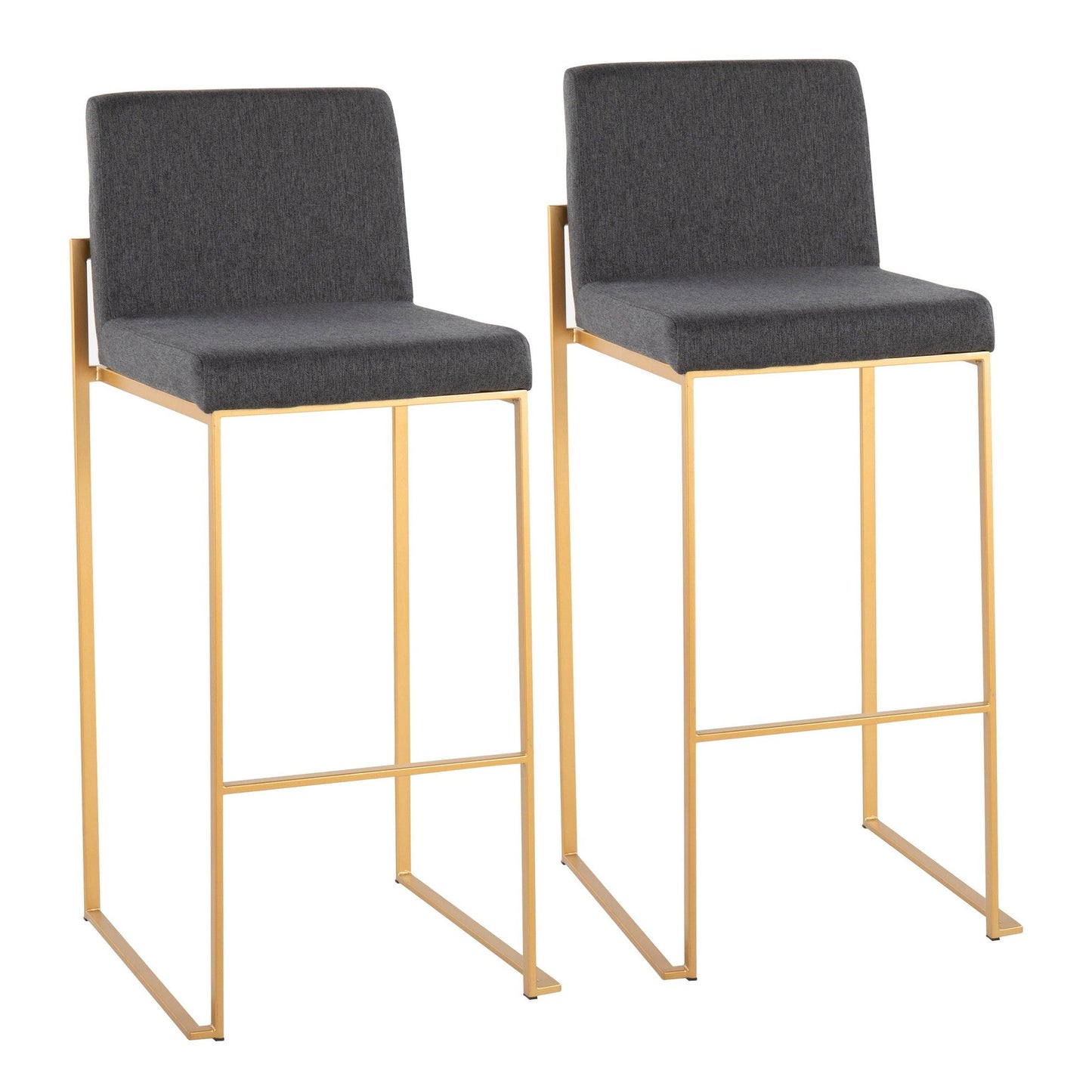 Majestic Office Furniture High Back 30" Fixed-Height Barstool - Set of 2