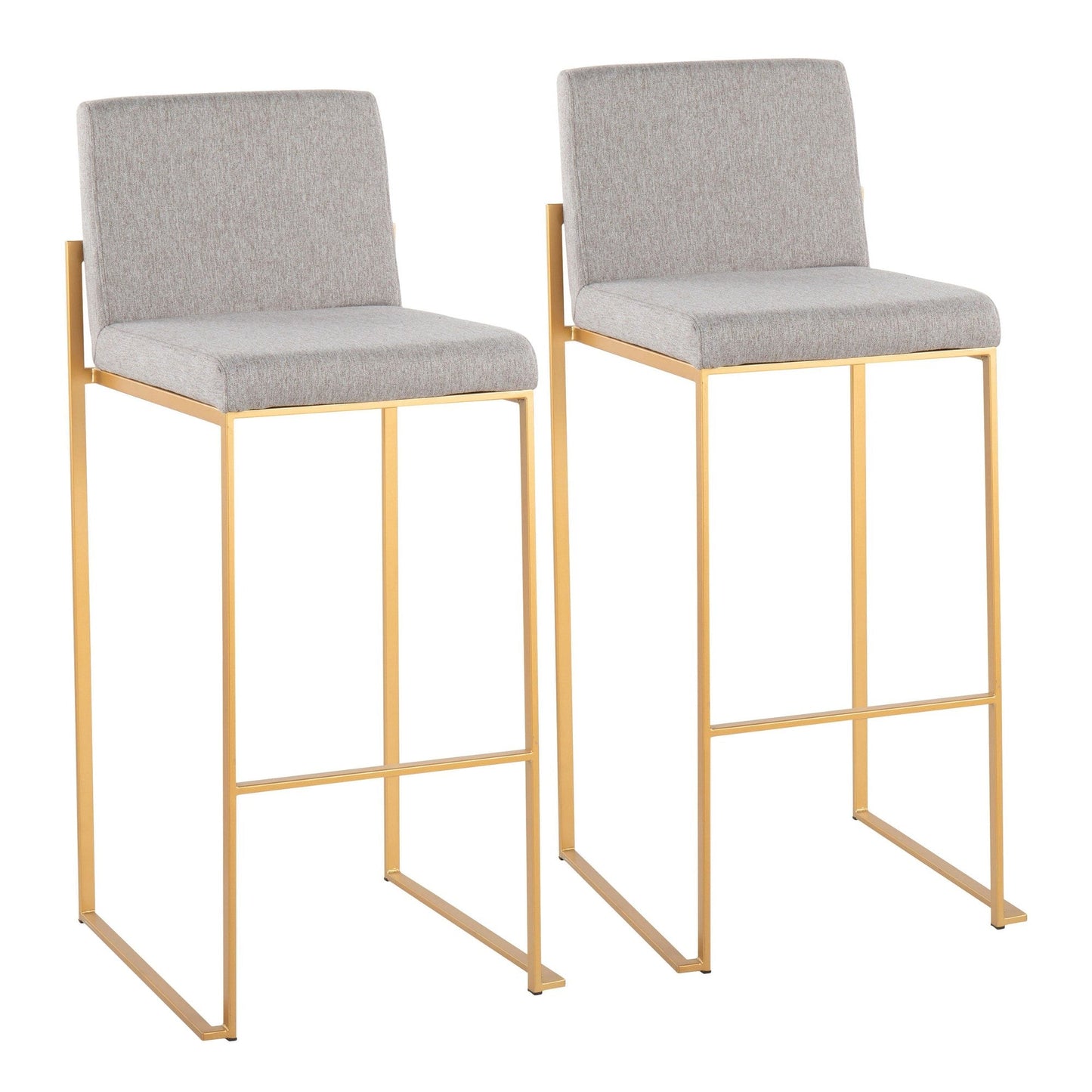 Majestic Office Furniture High Back 30" Fixed-Height Barstool - Set of 2