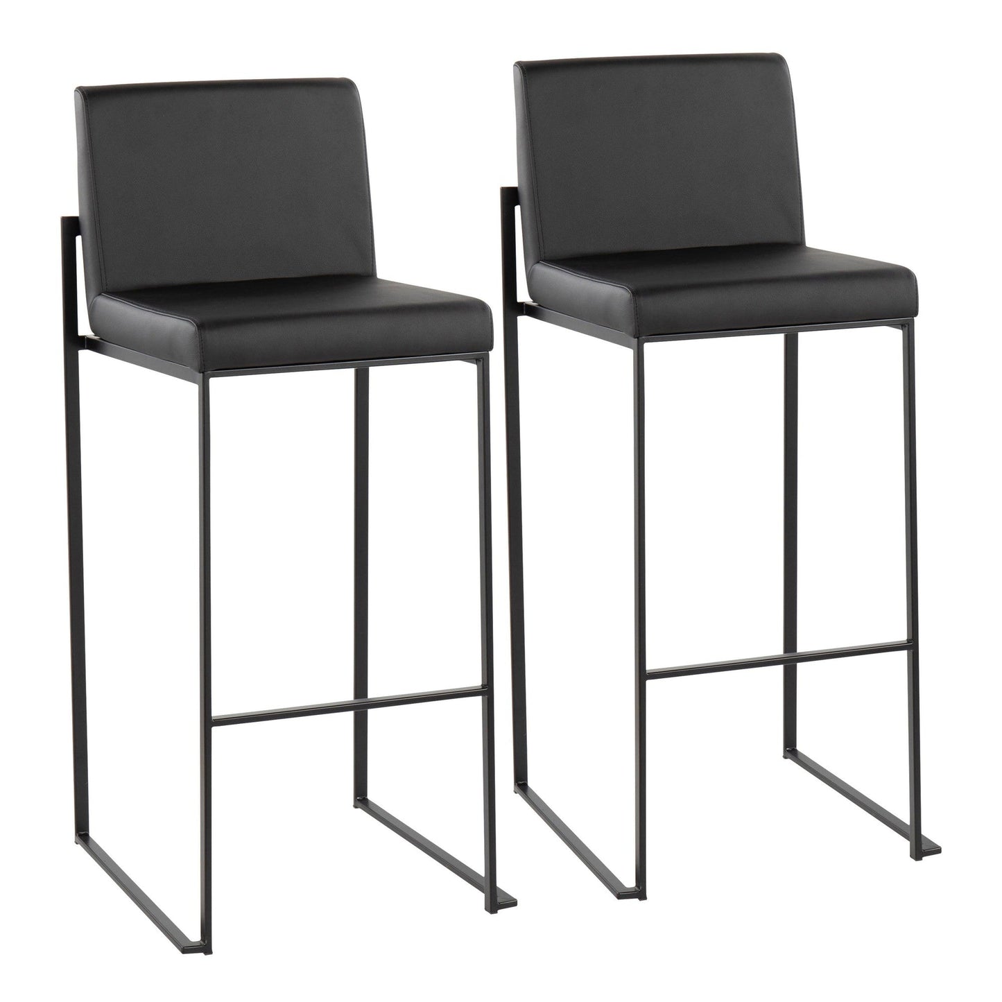Majestic Office Furniture High Back 30" Fixed-Height Barstool - Set of 2