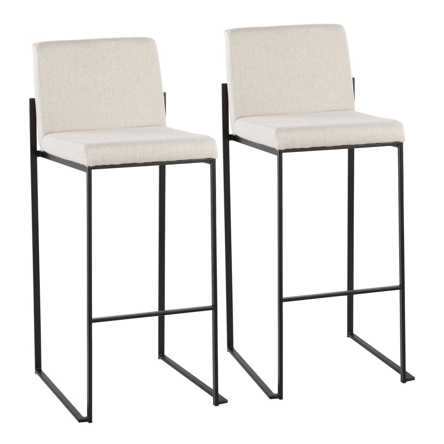 Majestic Office Furniture High Back 30" Fixed-Height Barstool - Set of 2