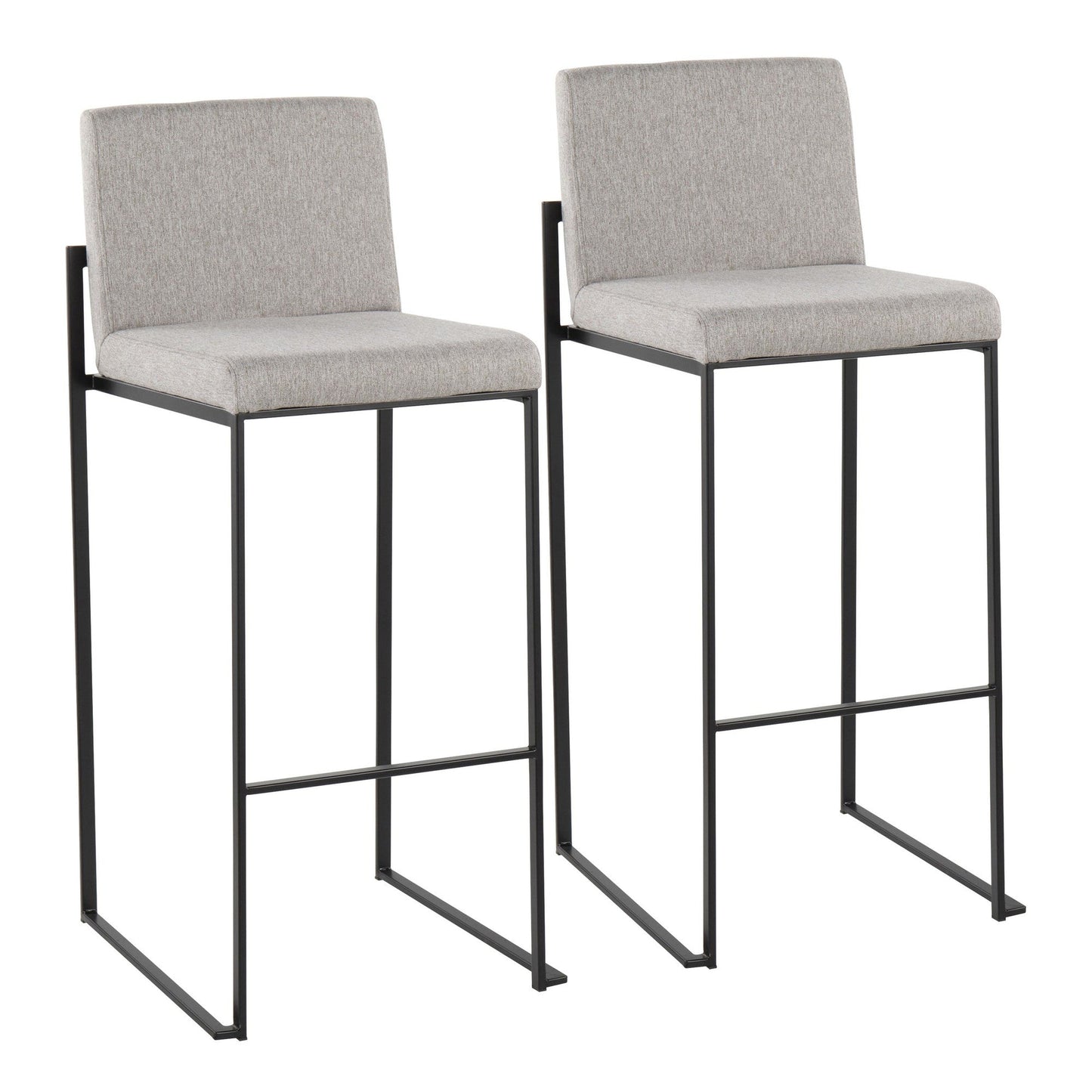 Majestic Office Furniture High Back 30" Fixed-Height Barstool - Set of 2