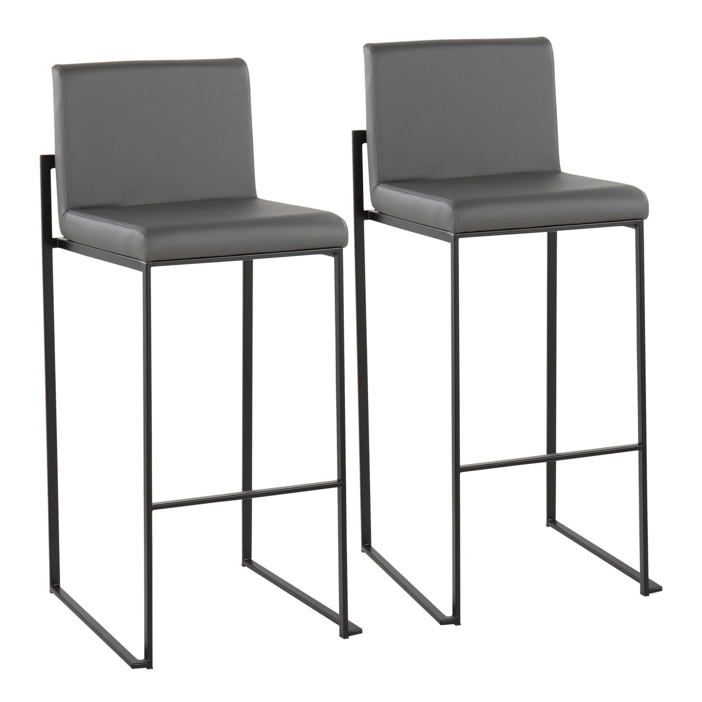 Majestic Office Furniture High Back 30" Fixed-Height Barstool - Set of 2