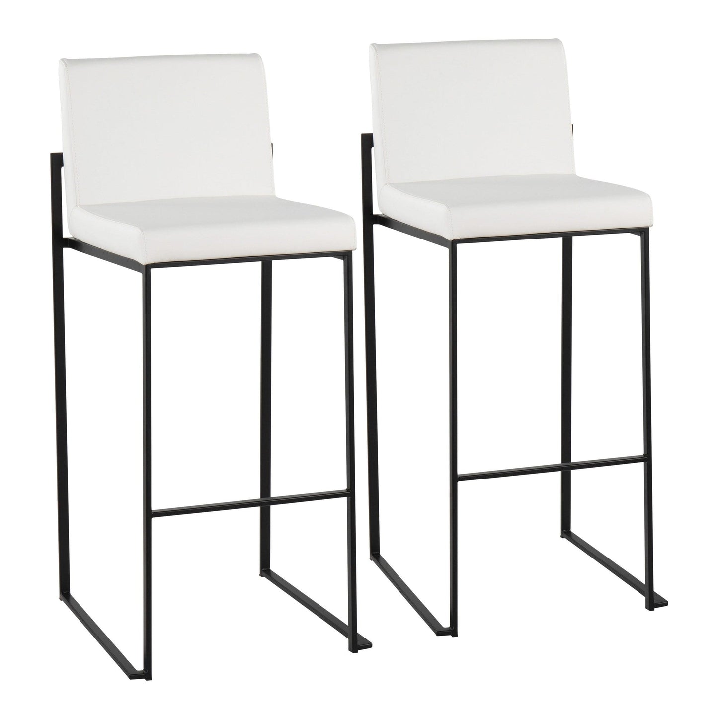 Majestic Office Furniture High Back 30" Fixed-Height Barstool - Set of 2