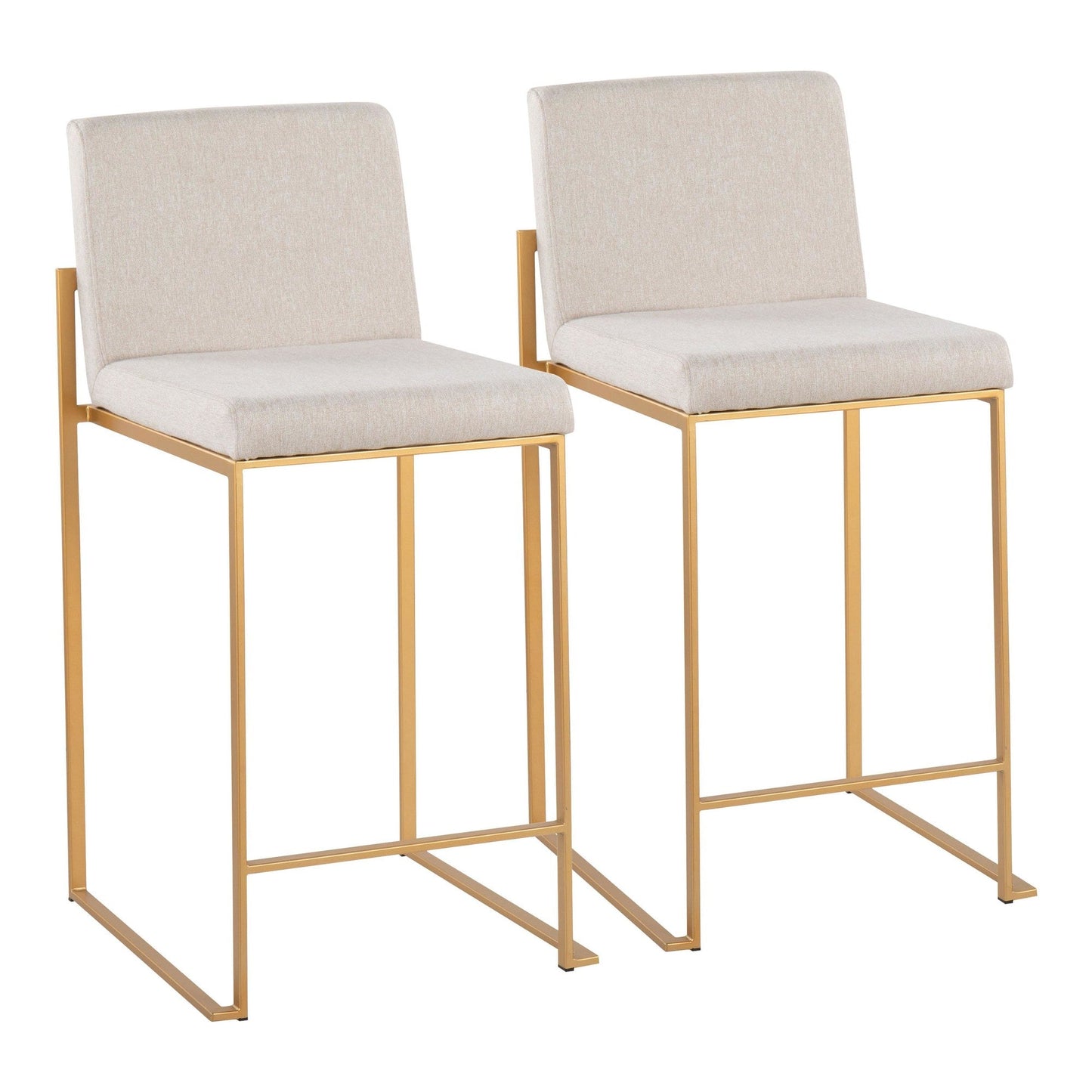 Majestic Office Furniture High Back 26" Fixed-Height Counter Stool - Set of 2