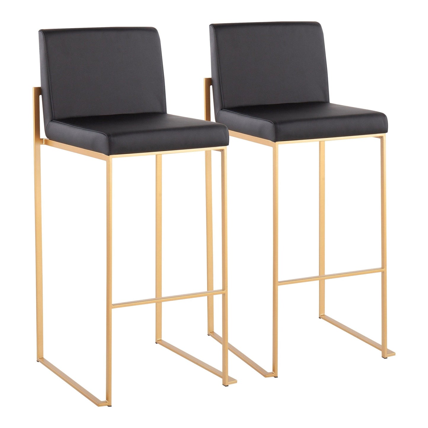 Majestic Office Furniture High Back 30" Fixed-Height Barstool - Set of 2