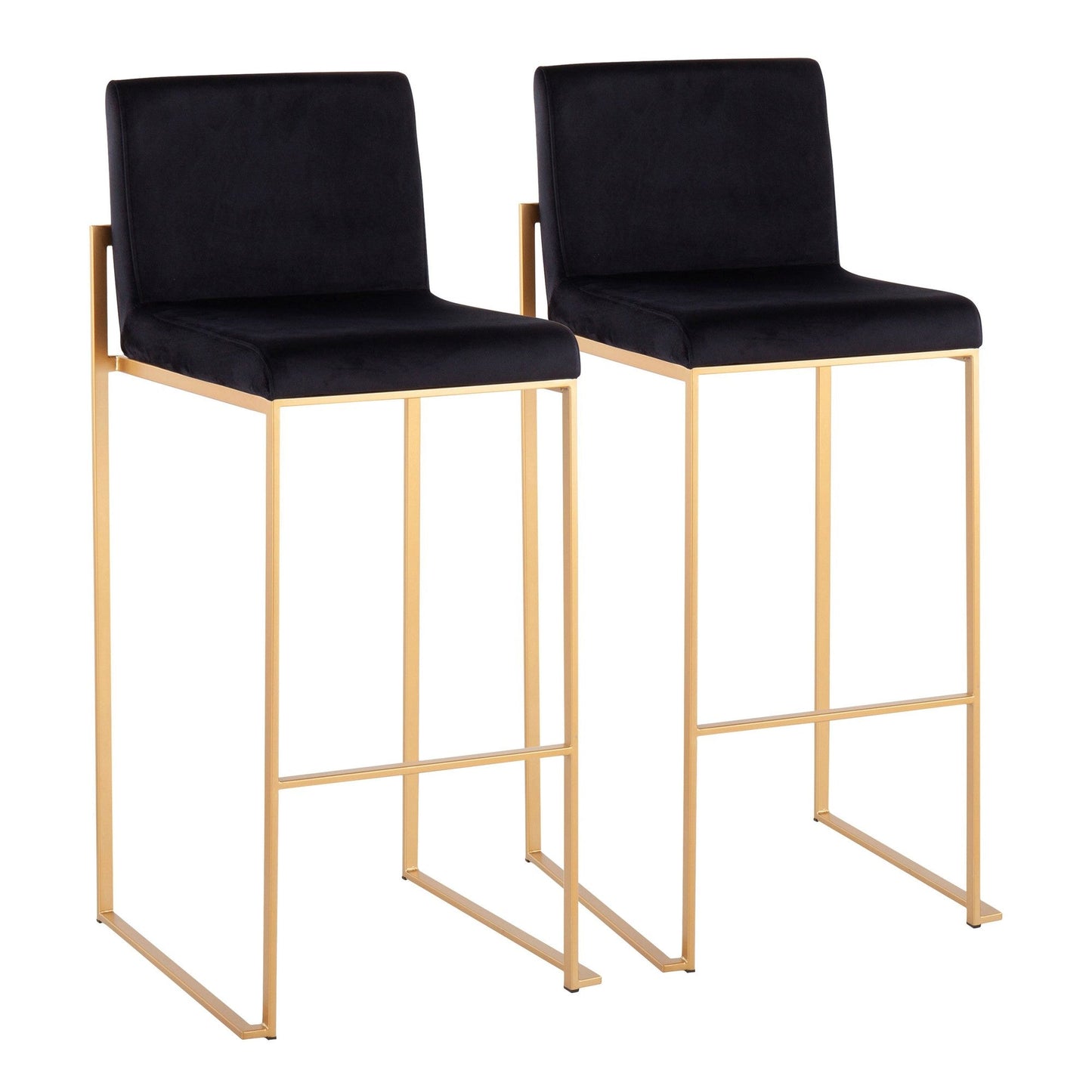 Majestic Office Furniture High Back 30" Fixed-Height Barstool - Set of 2