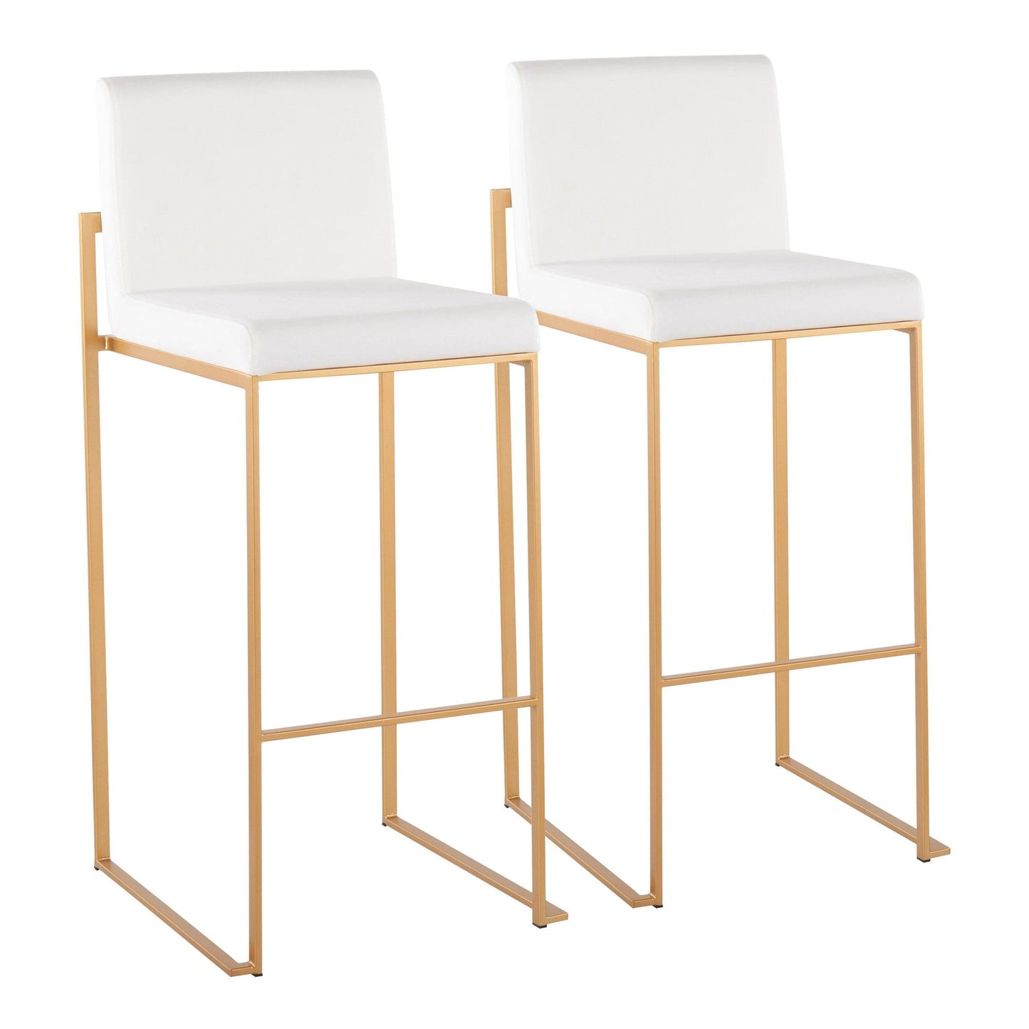 Majestic Office Furniture High Back 30" Fixed-Height Barstool - Set of 2