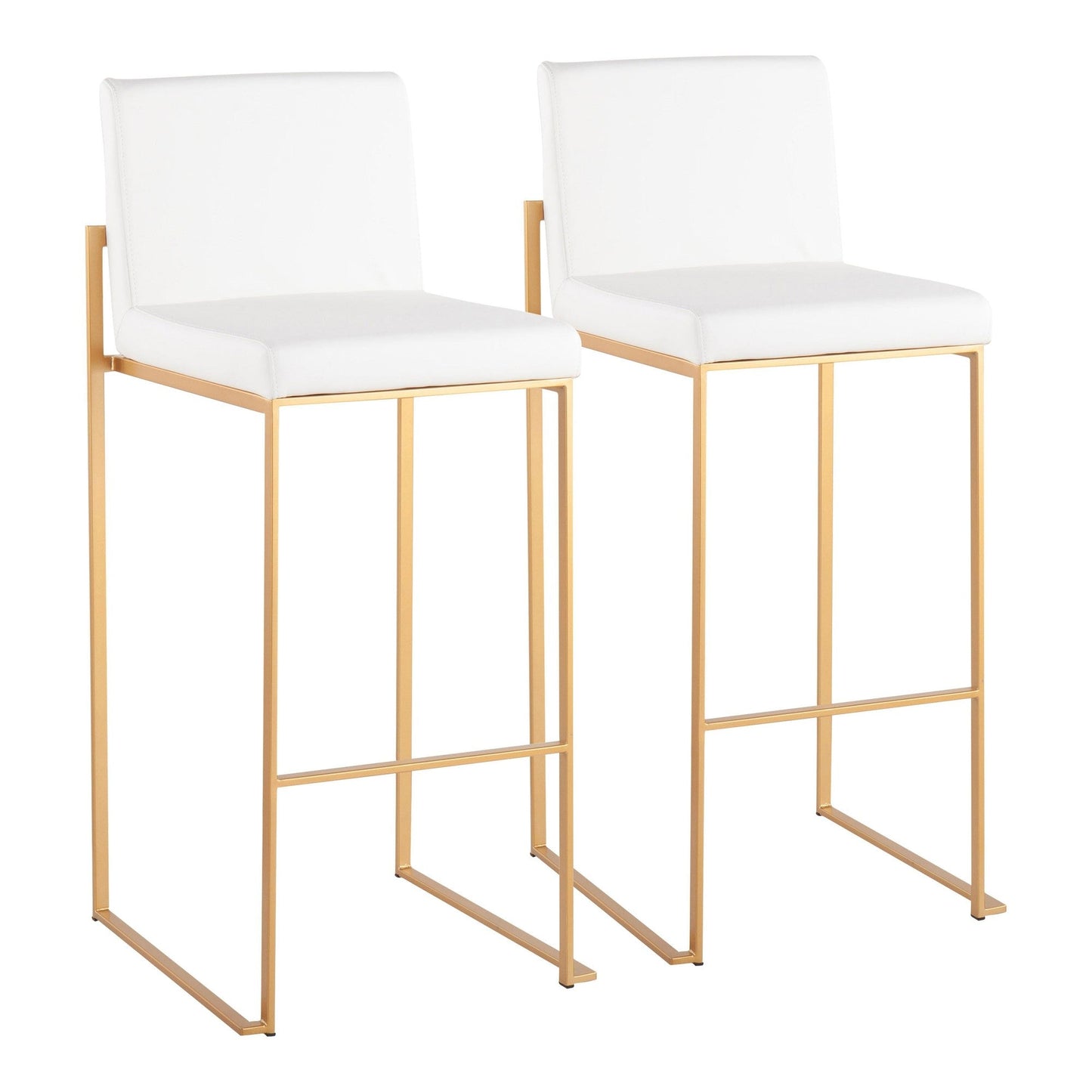 Majestic Office Furniture High Back 30" Fixed-Height Barstool - Set of 2