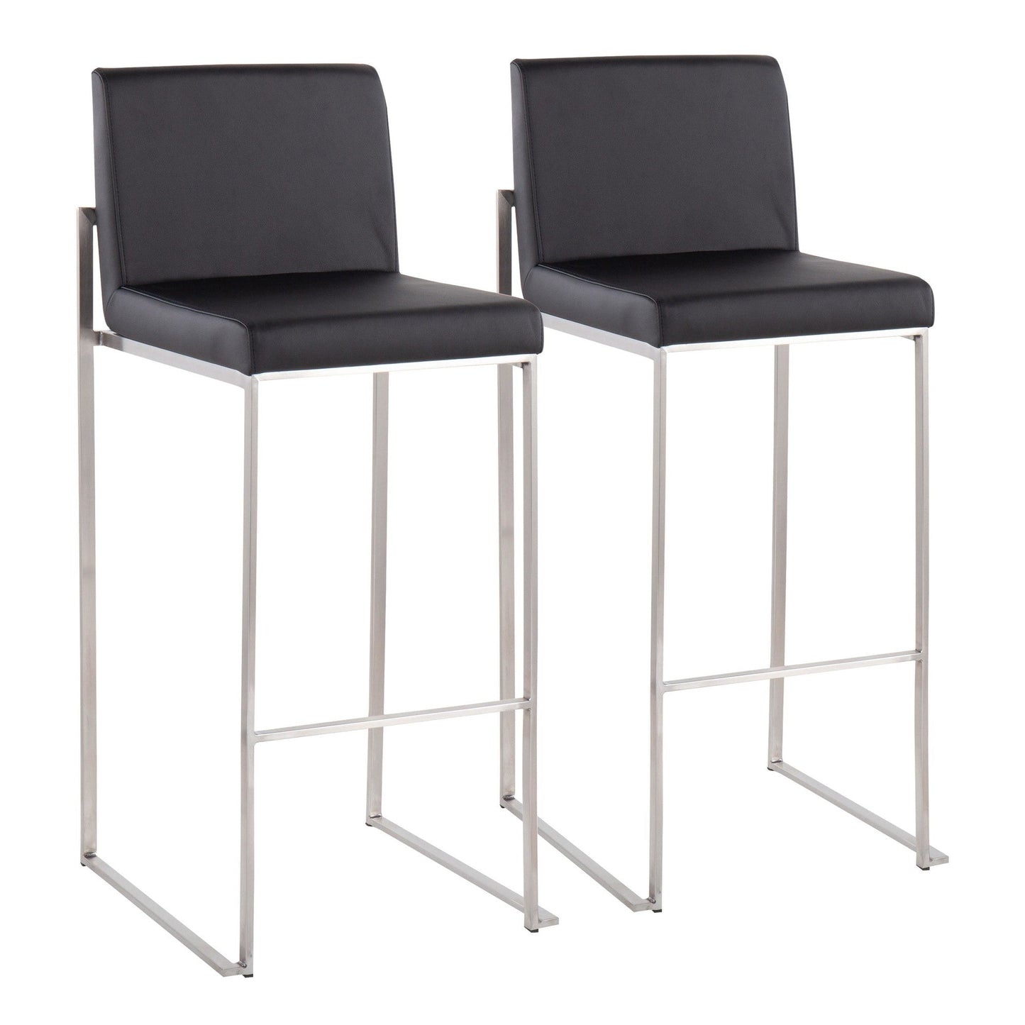 Majestic Office Furniture High Back 30" Fixed-Height Barstool - Set of 2