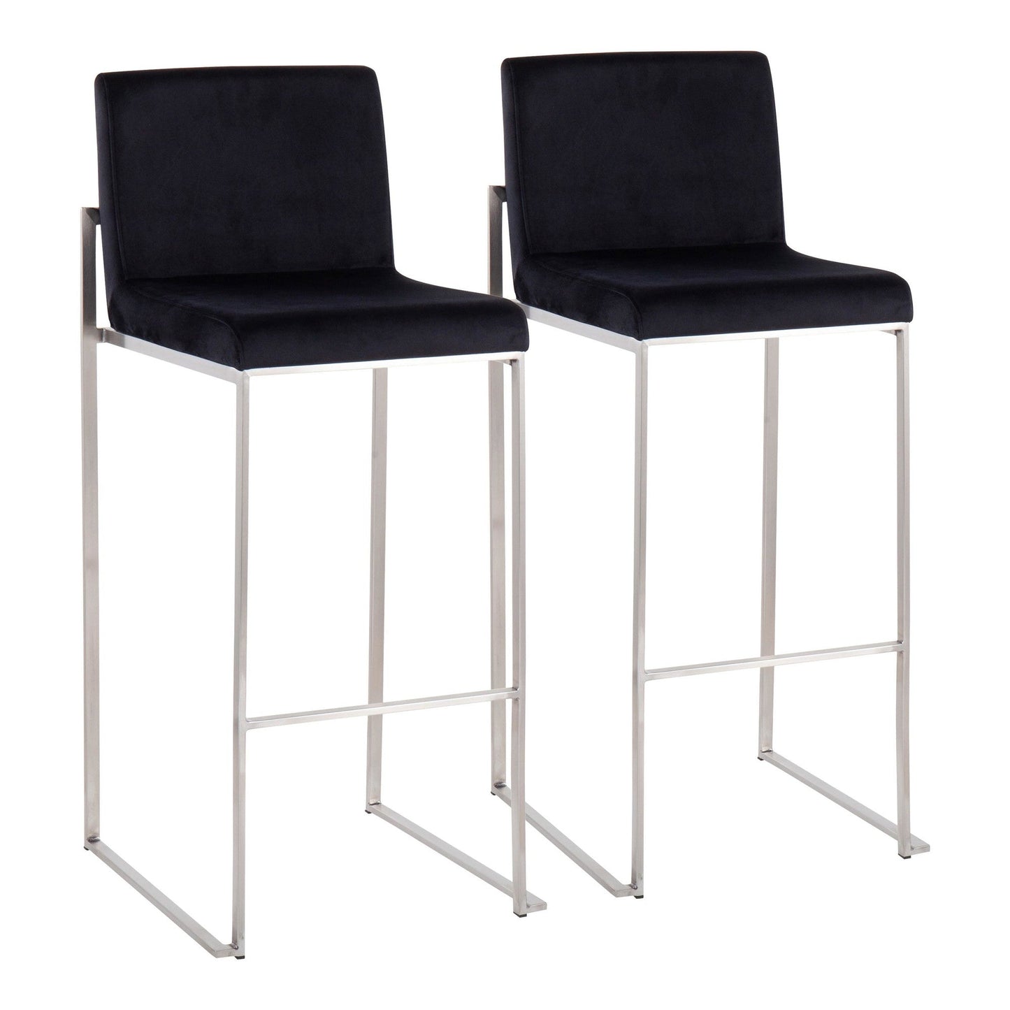 Majestic Office Furniture High Back 30" Fixed-Height Barstool - Set of 2
