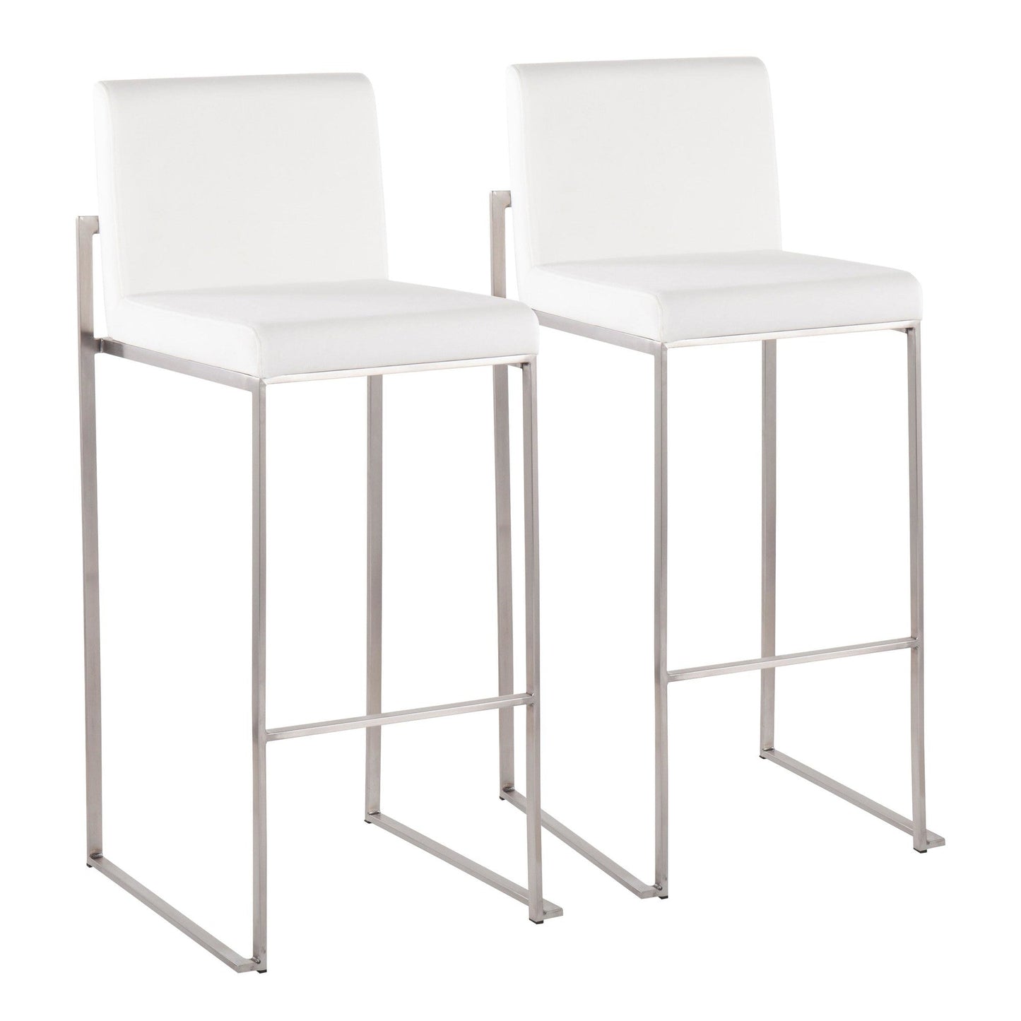 Majestic Office Furniture High Back 30" Fixed-Height Barstool - Set of 2