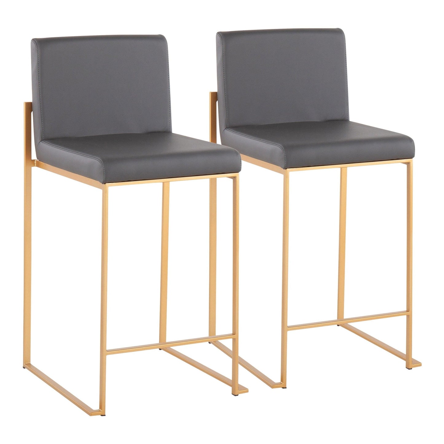 Majestic Office Furniture High Back 26" Fixed-Height Counter Stool - Set of 2
