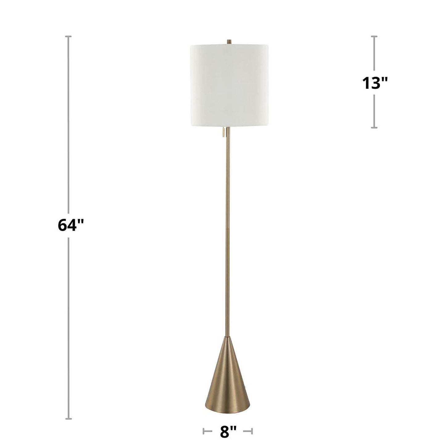 Majestic Office Furniture 64" Metal Floor Lamp