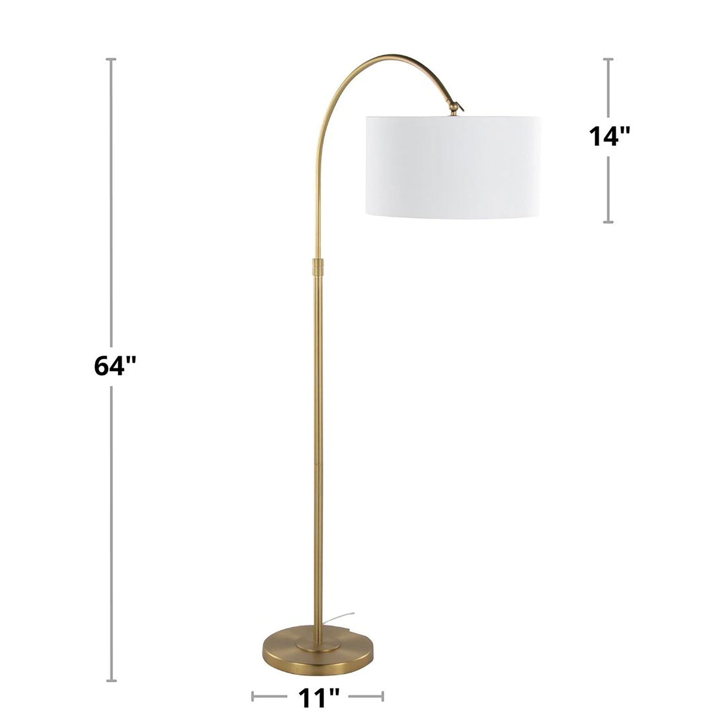 Majestic Office Furniture Reader 63" Metal Floor Lamp