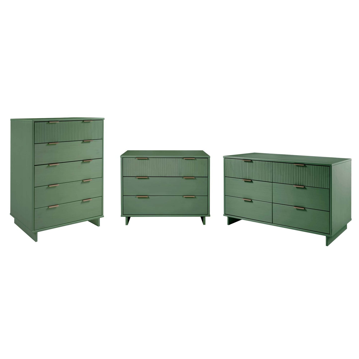 Manhattan Comfort 3-Piece Granville Dresser Set - Tall Narrow, Standard, Double Dresser