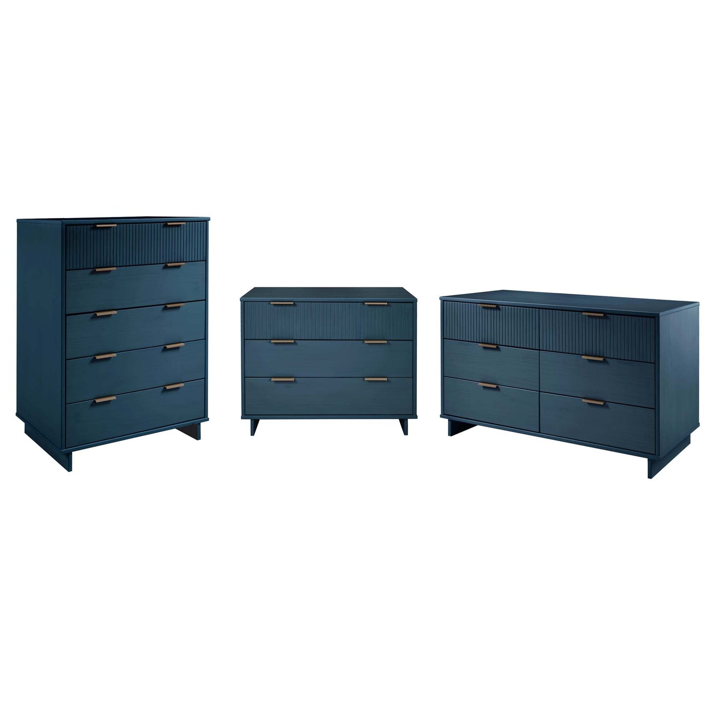 Manhattan Comfort 3-Piece Granville Dresser Set - Tall Narrow, Standard, Double Dresser