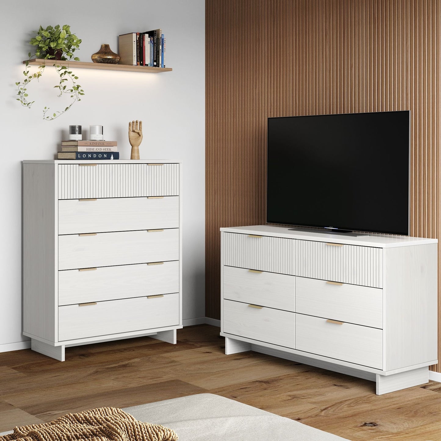 Manhattan Comfort 2-Piece Granville Chest and Double Dresser