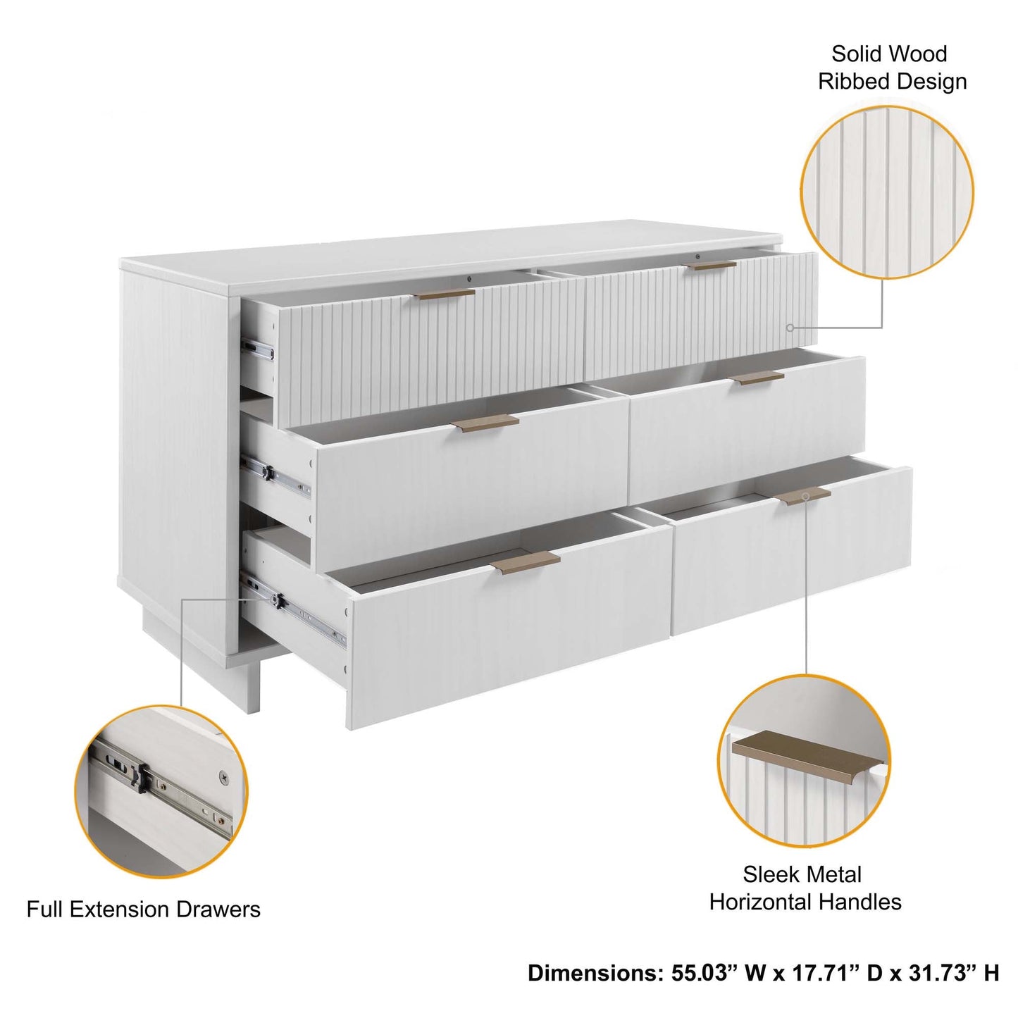 Manhattan Comfort 2-Piece Granville Chest and Double Dresser
