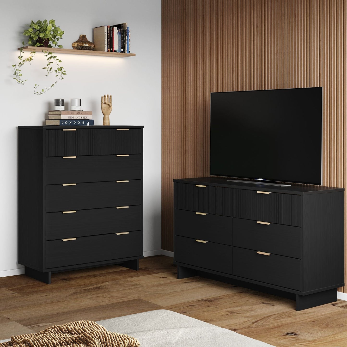 Manhattan Comfort 2-Piece Granville Chest and Double Dresser