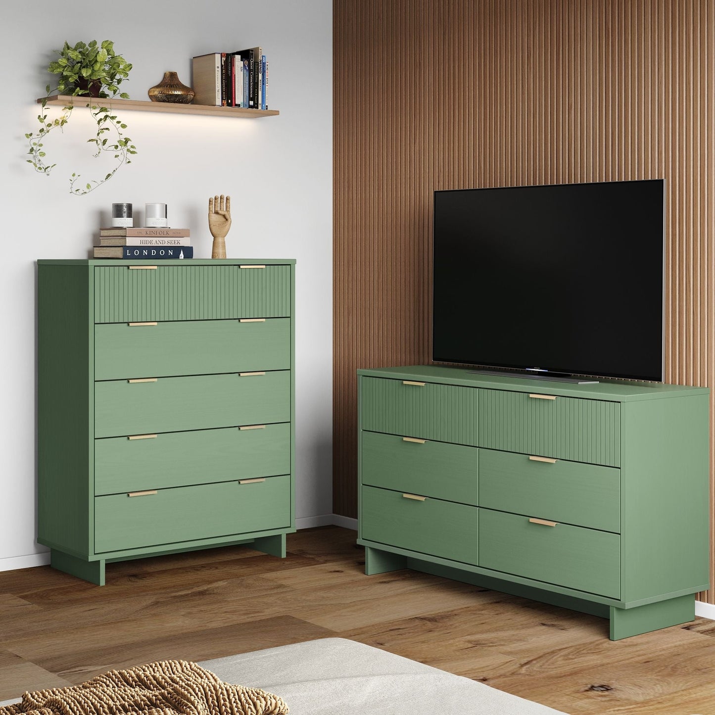 Manhattan Comfort 2-Piece Granville Chest and Double Dresser