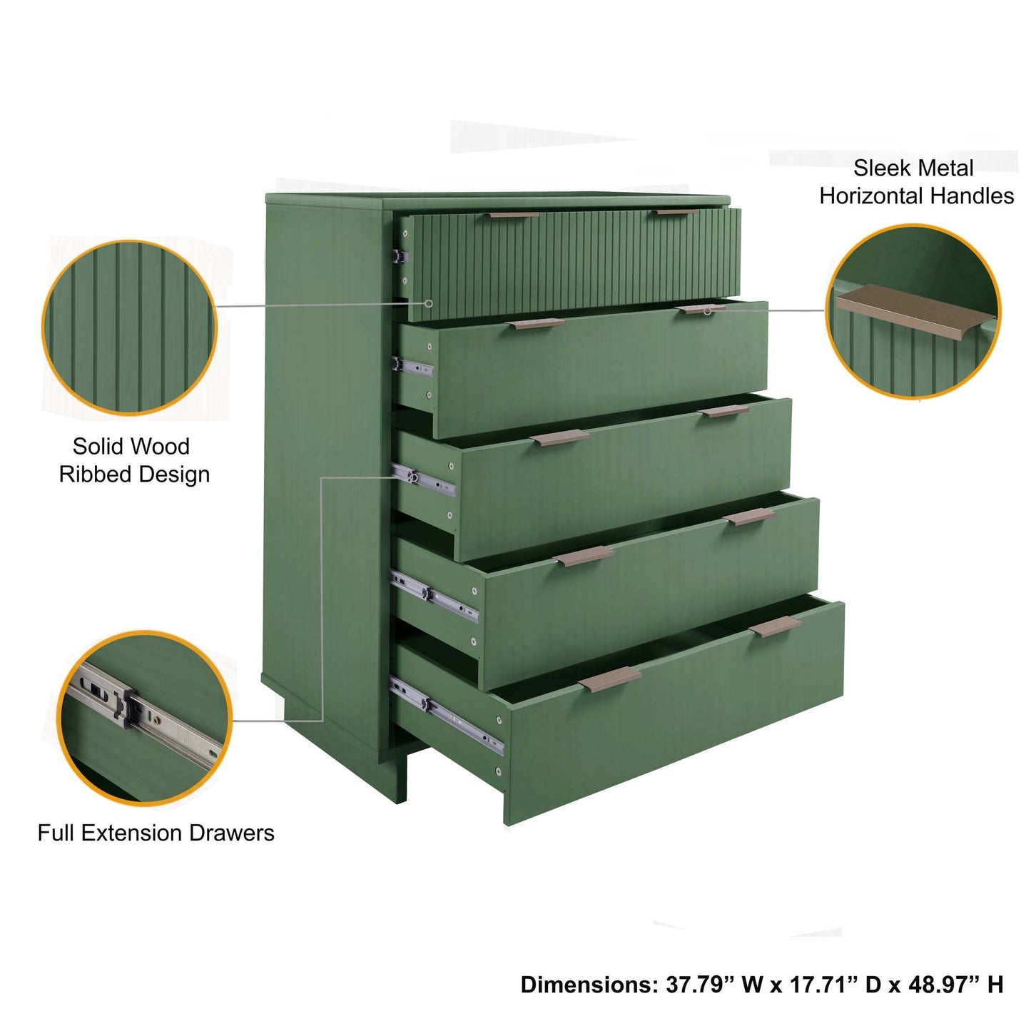 Manhattan Comfort 2-Piece Granville Chest and Double Dresser