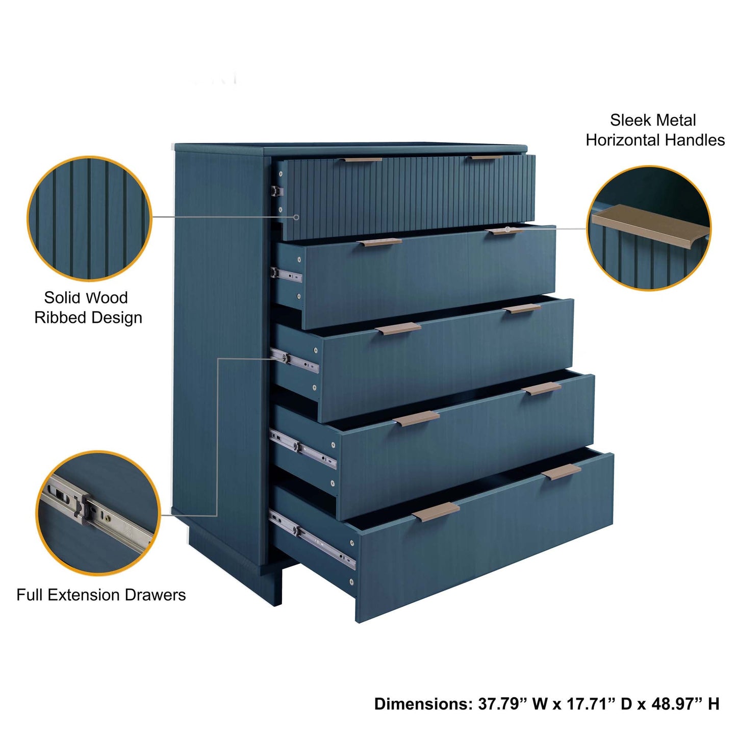 Manhattan Comfort 2-Piece Granville Chest and Double Dresser
