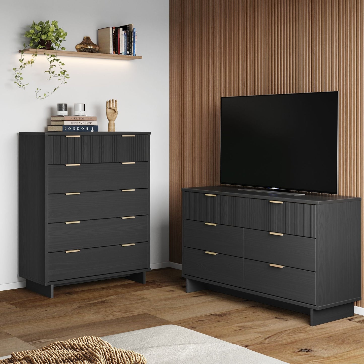 Manhattan Comfort 2-Piece Granville Chest and Double Dresser