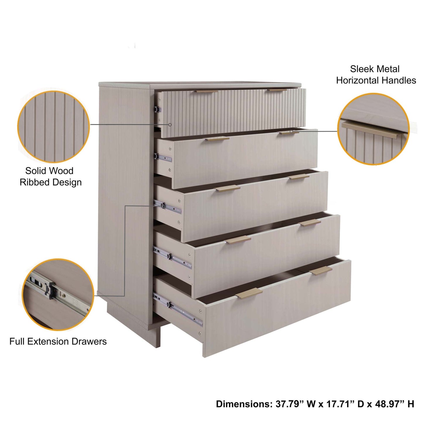 Manhattan Comfort 2-Piece Granville Chest and Double Dresser